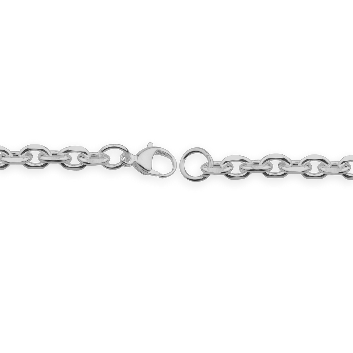 Bracelet Acier Maille Jaseron 7mm 21cm