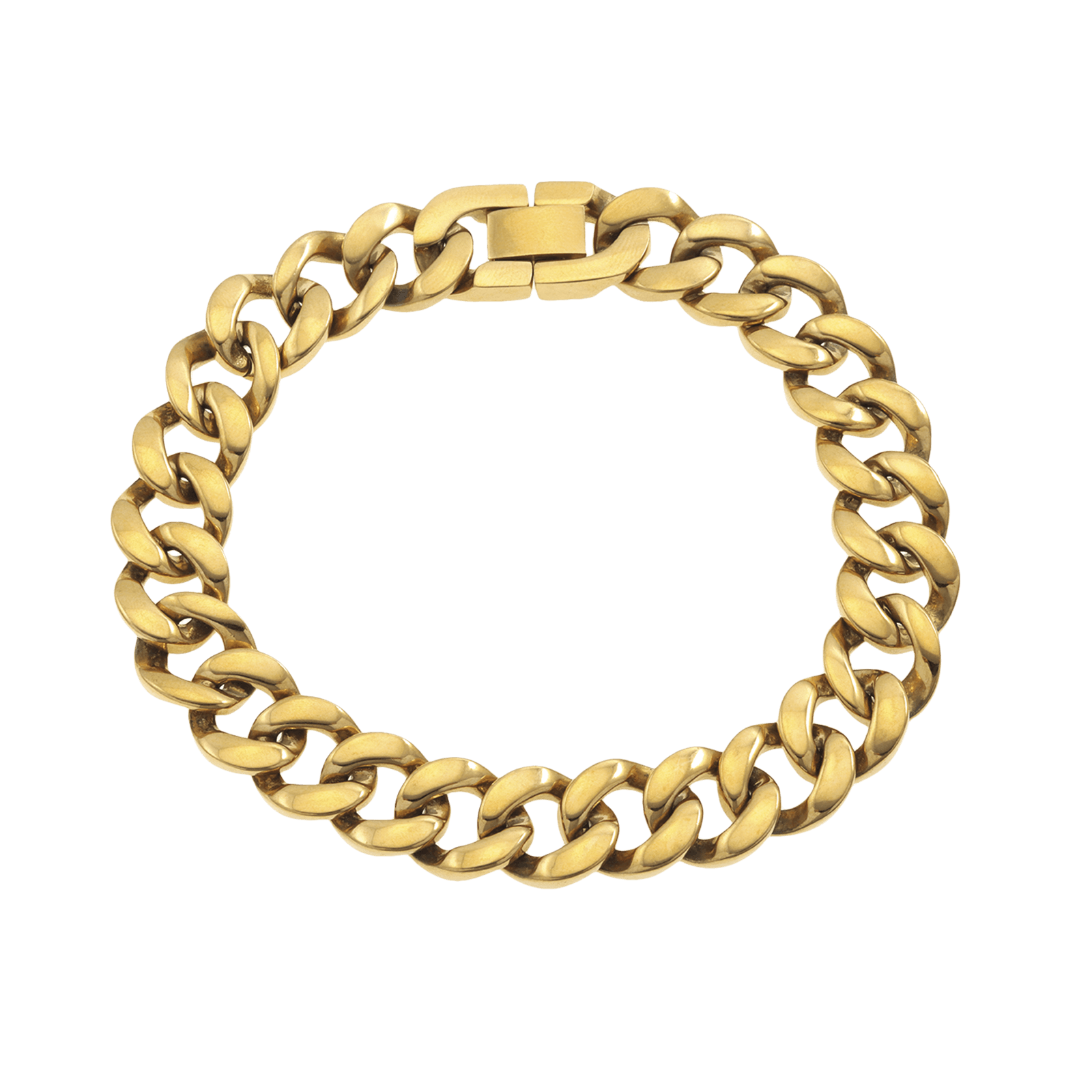 Bracelet Callas Chaîne Gourmette 22.5 centimètres Acier doré