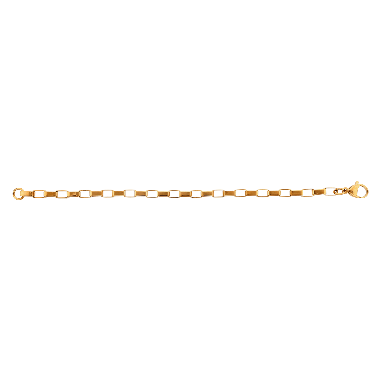 Bracelet Maille 3*5mm 21cm Acier Jaune