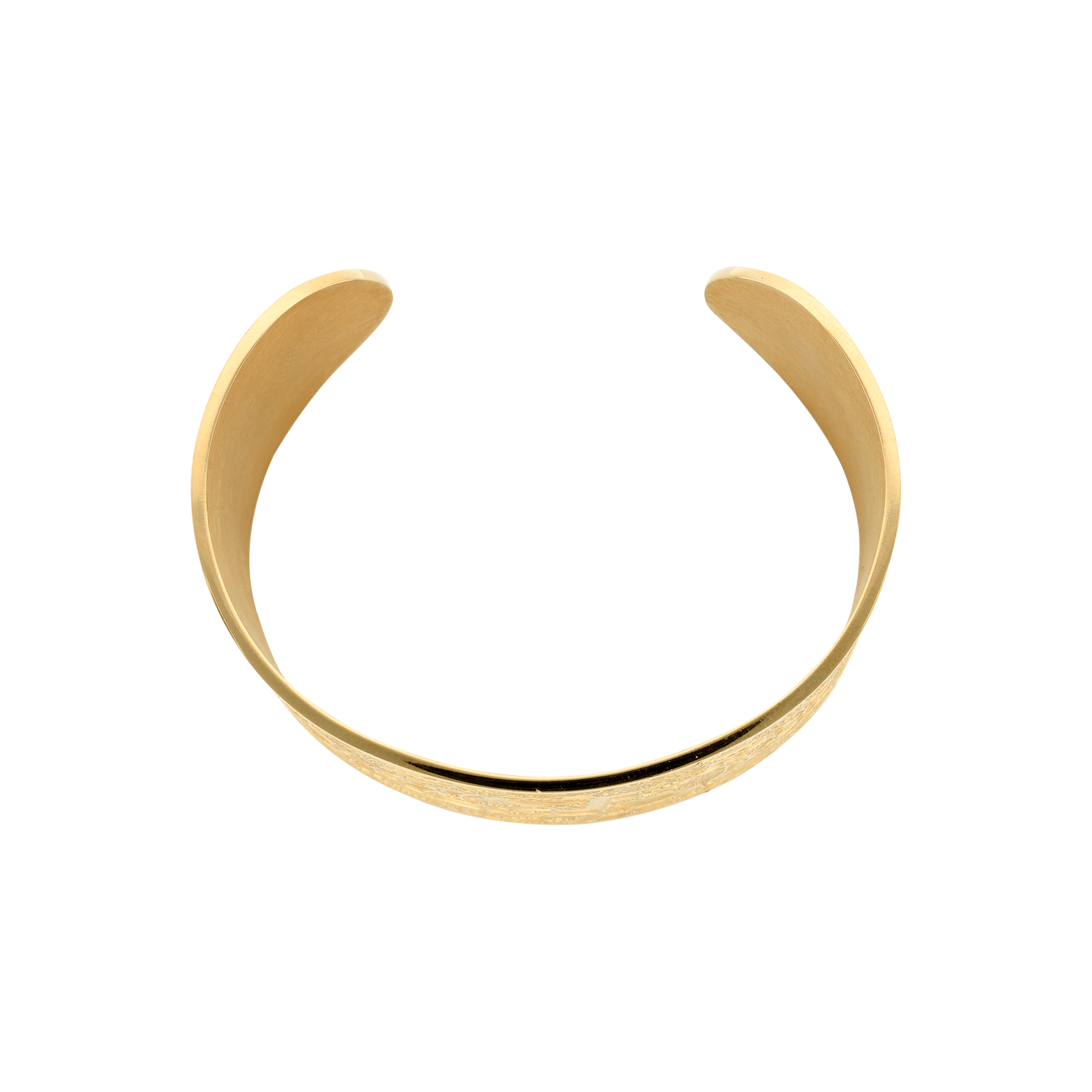manchette callas acier doré motif fleur