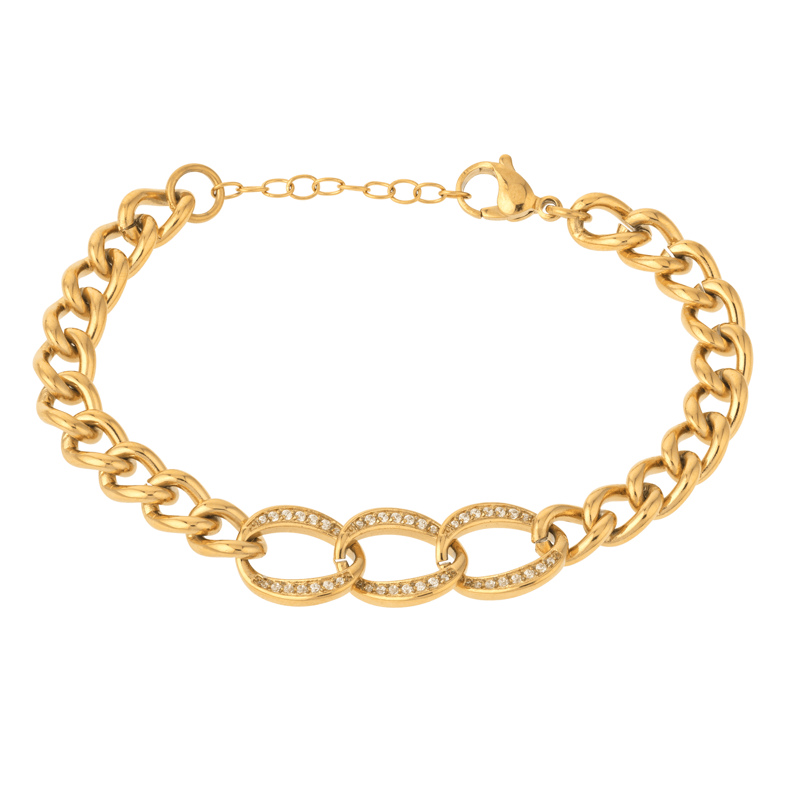 Bracelet Acier Femme Callas gourmette fantaisie