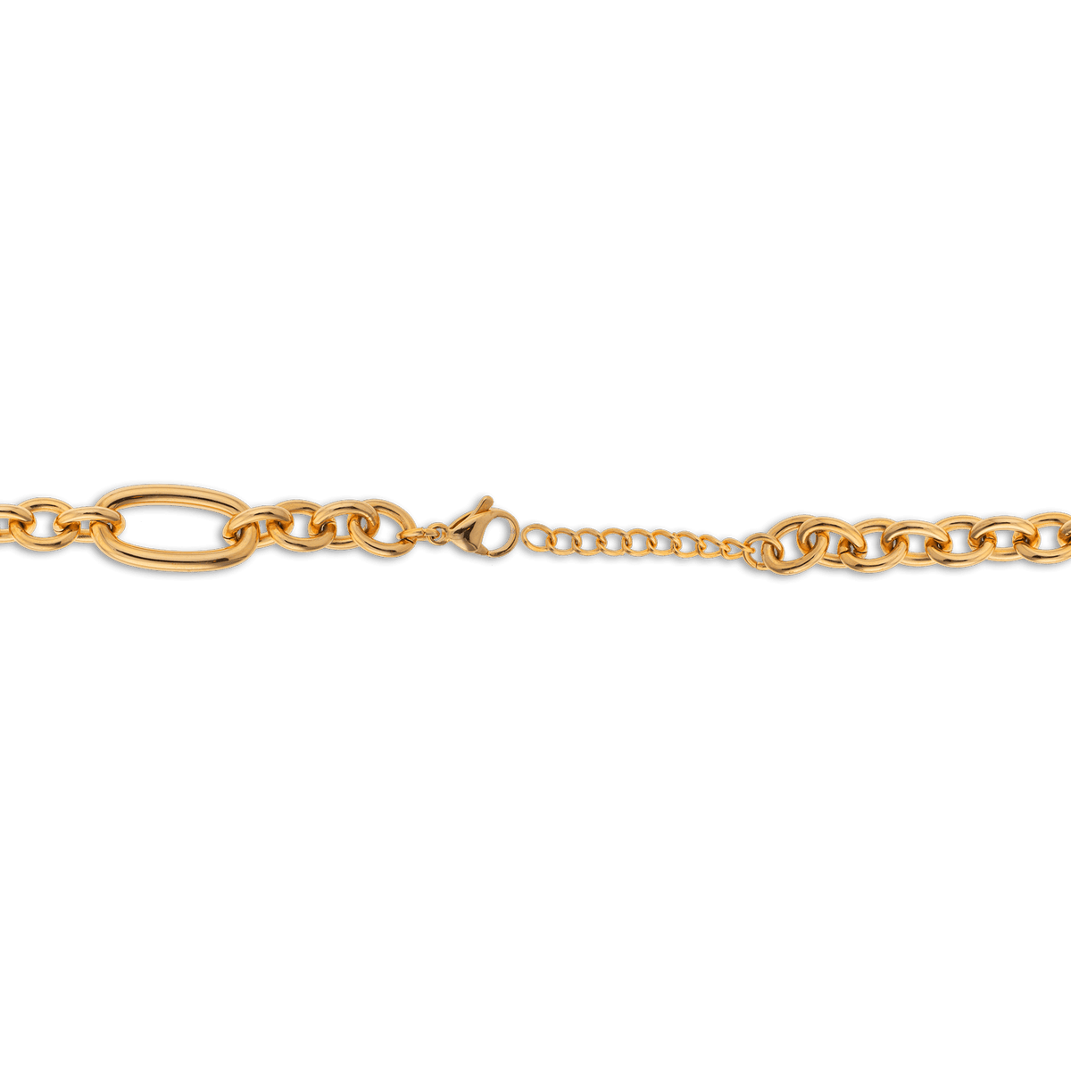 Bracelet Acier Jaune 20 à 22cm Maillon Ovale 23.5*12mm