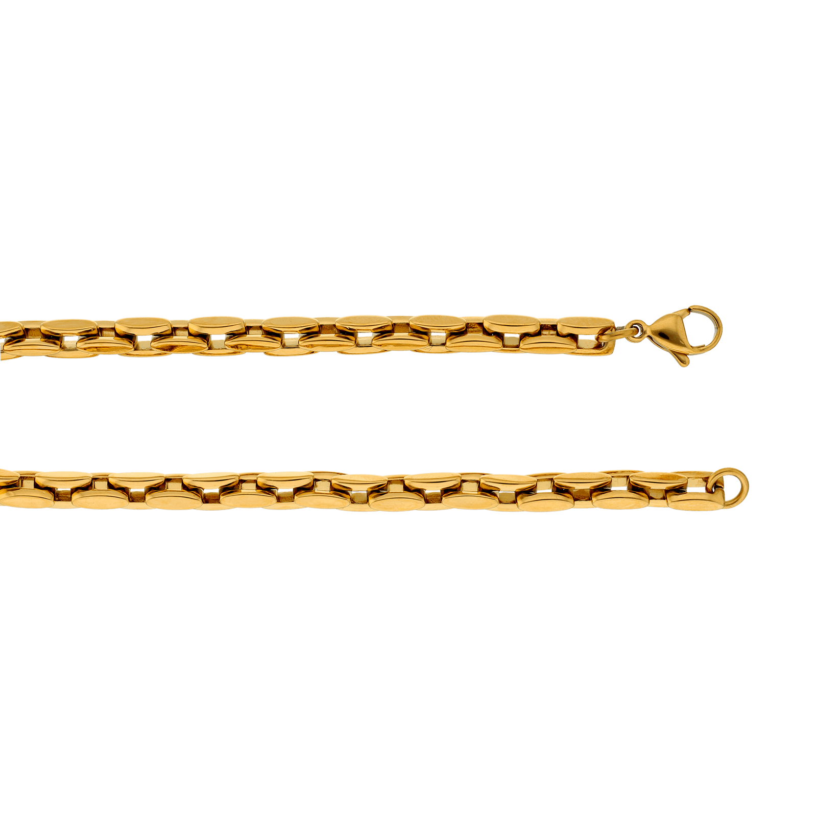 bracelet callas acier doré maille homme 21.5 mm