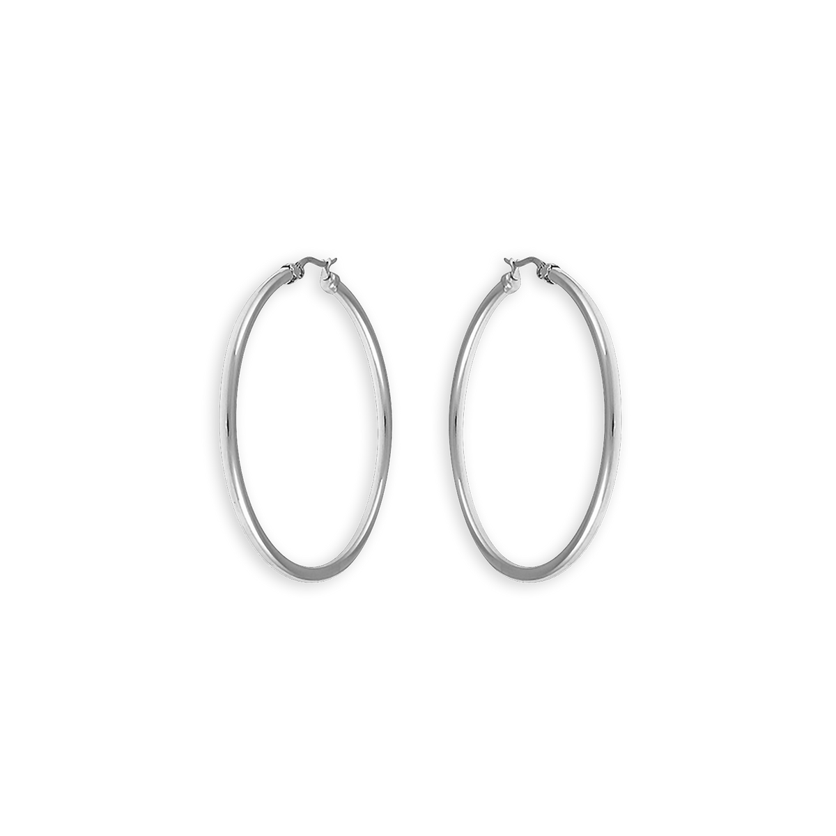 Créoles Acier 50mm Tube 3mm