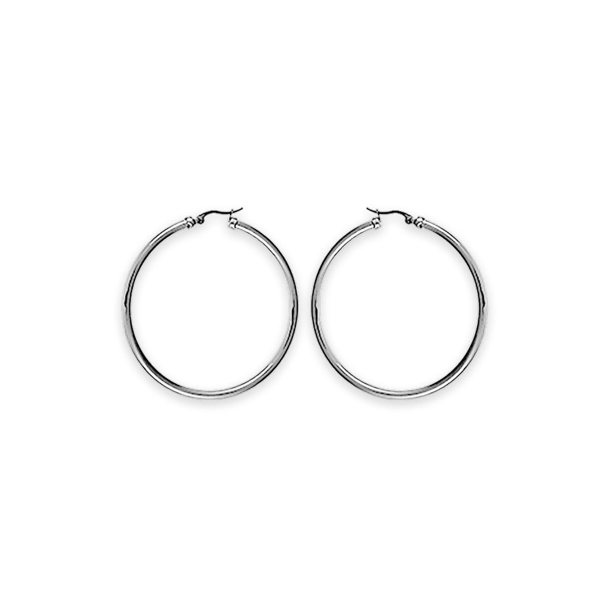 Créoles Acier 50mm Tube 3mm