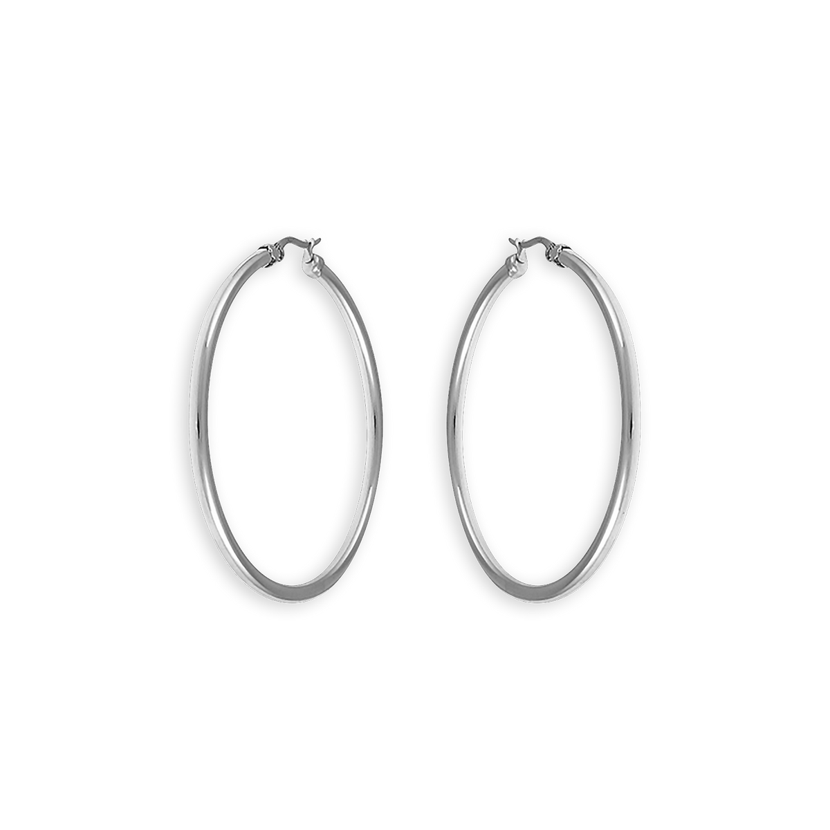 Créoles Acier 60mm Tube 3mm