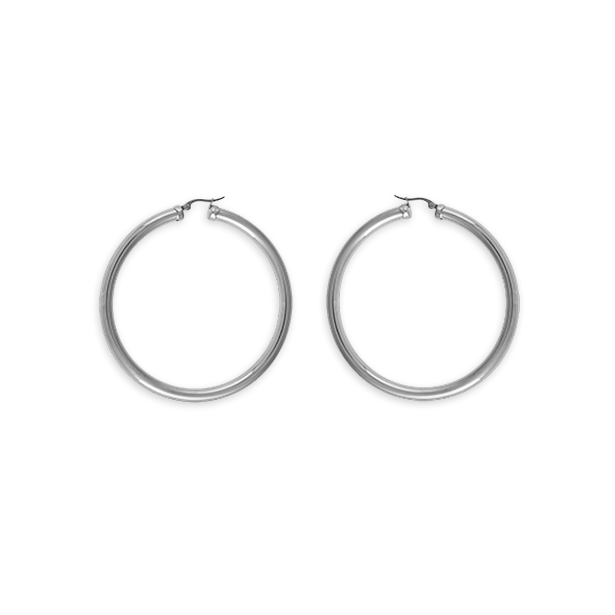 Créoles Acier 60mm Tube 5mm