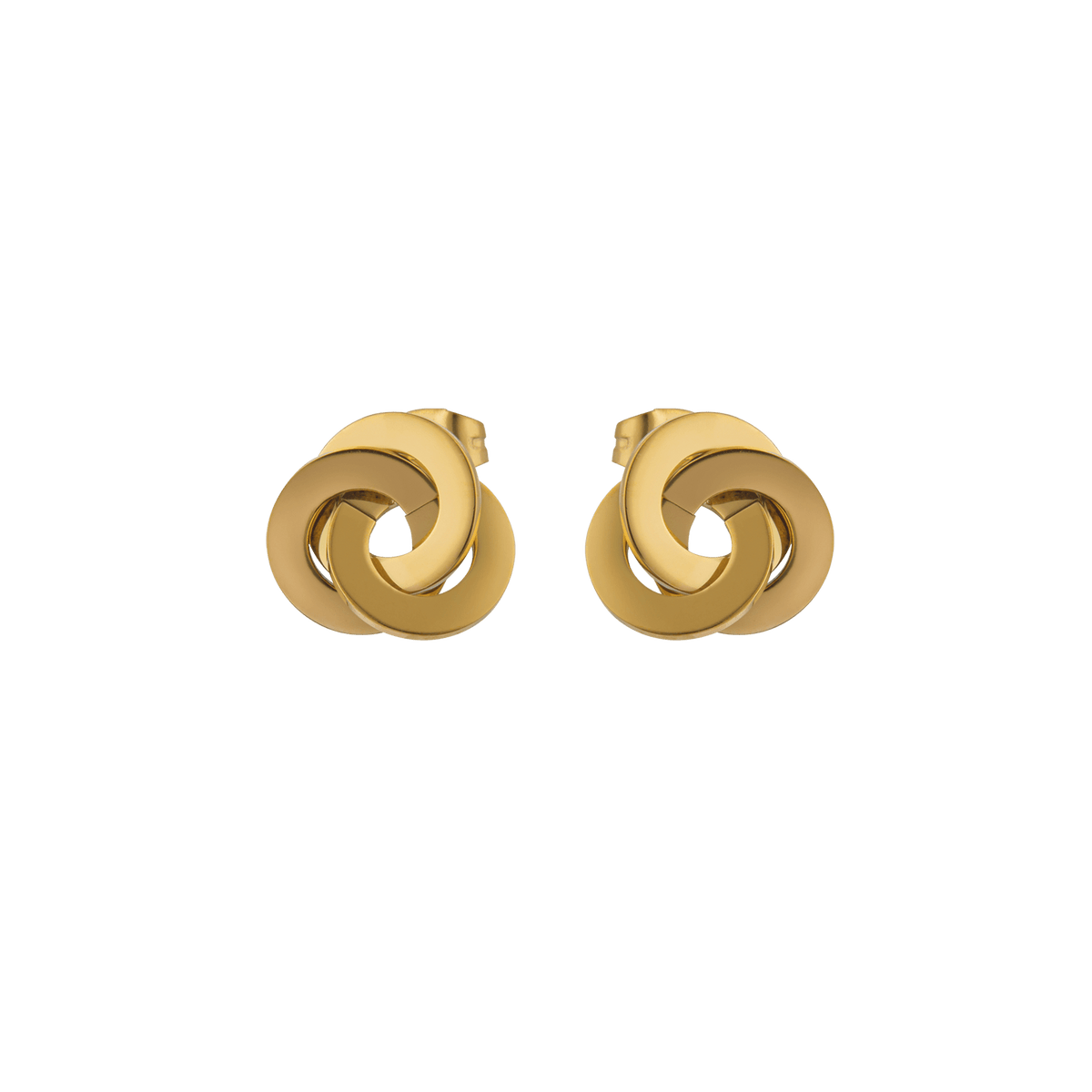 Boucles D'oreilles Acier Jaune Nœud Plat 13.5mm