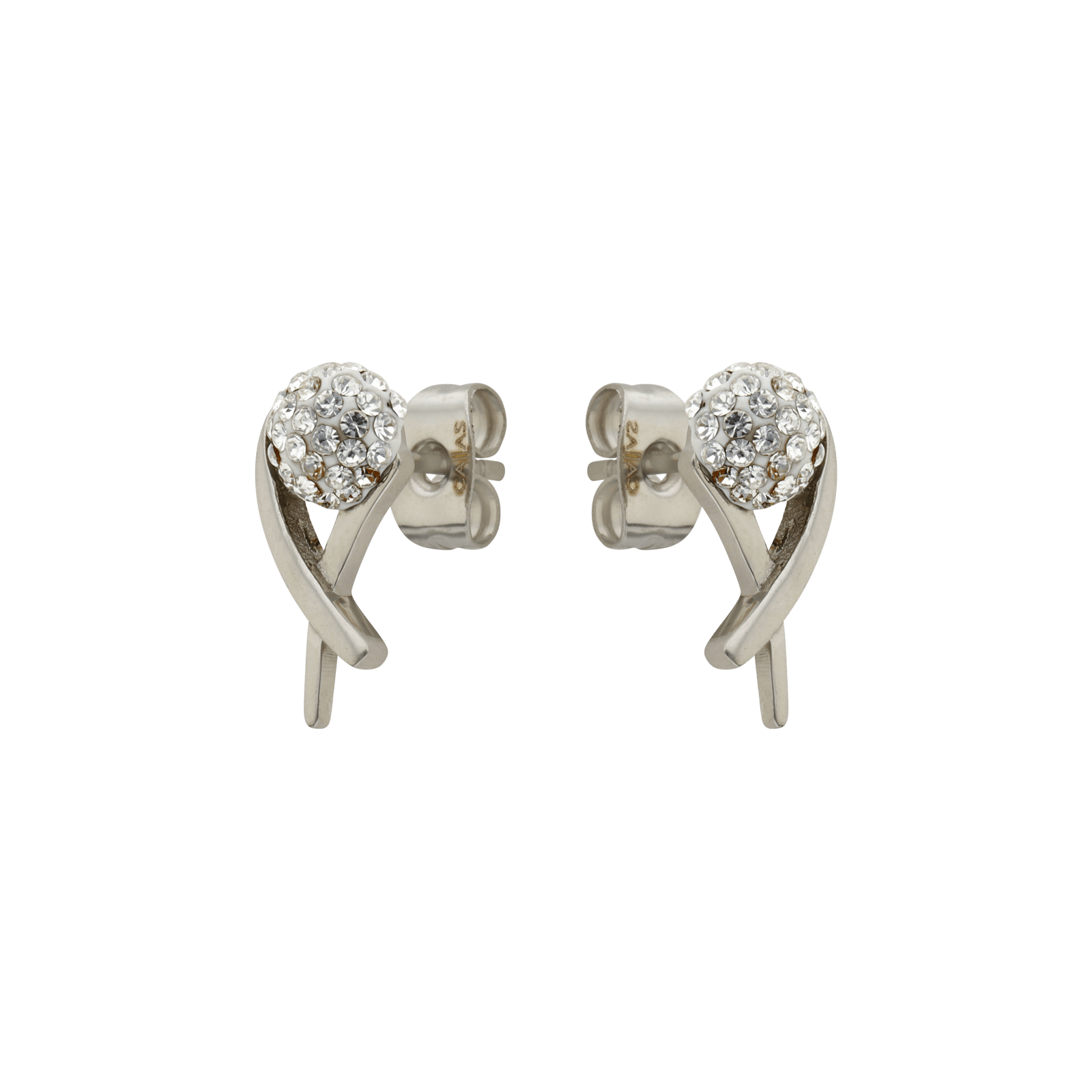 Boucles d'Oreilles Callas Acier motif Cristal