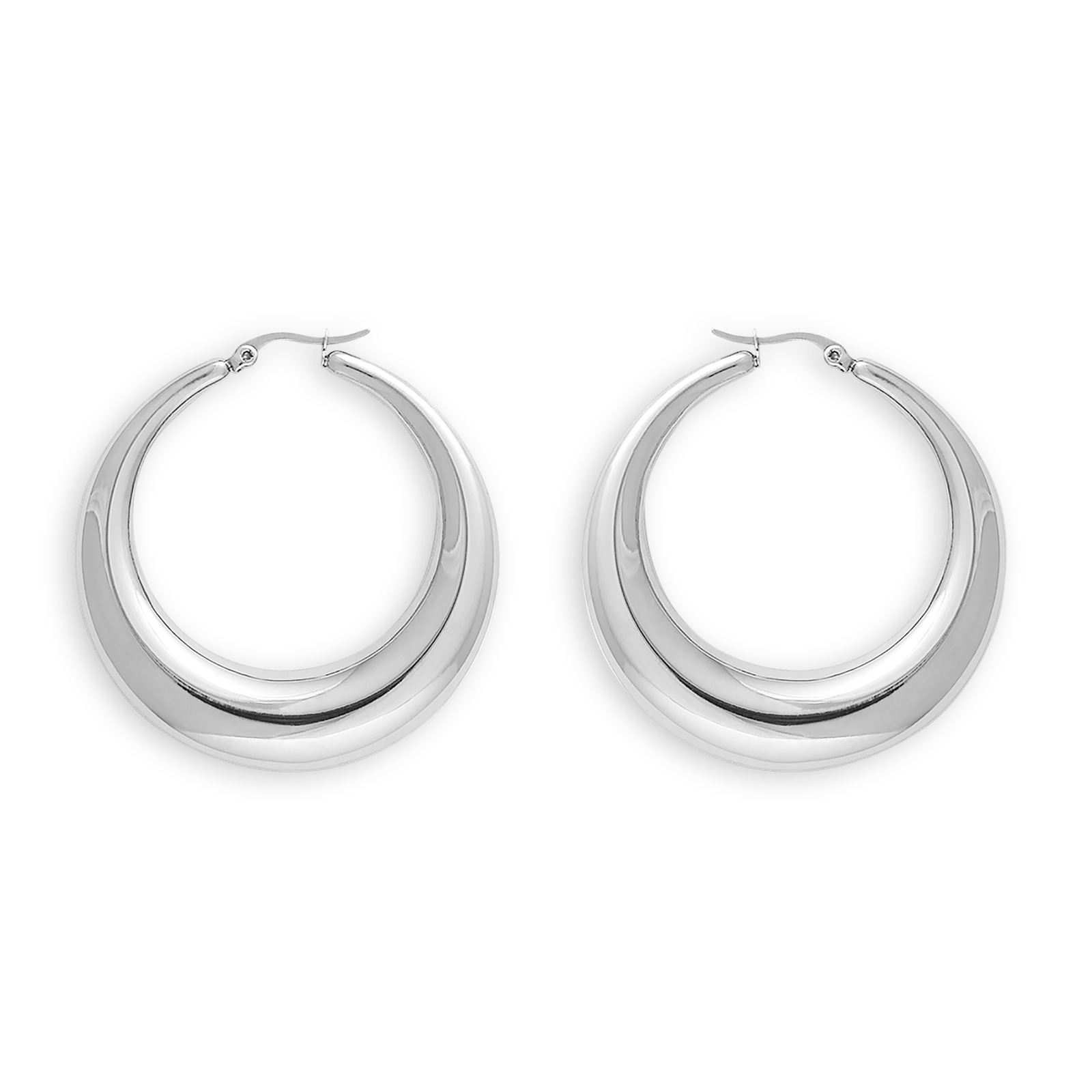 creoles acier 50mm