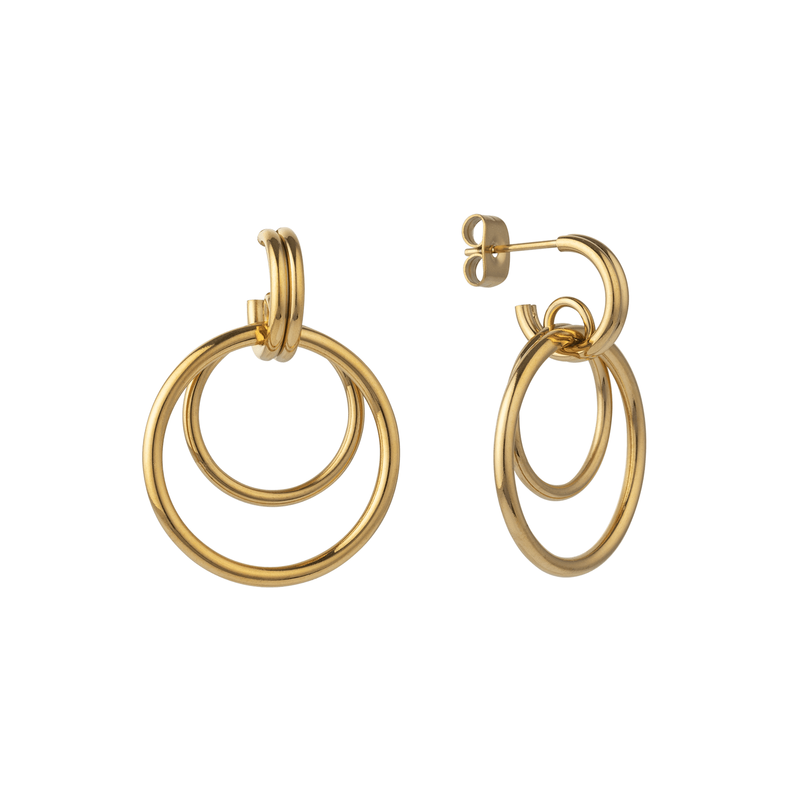 Boucles d'oreilles double fil