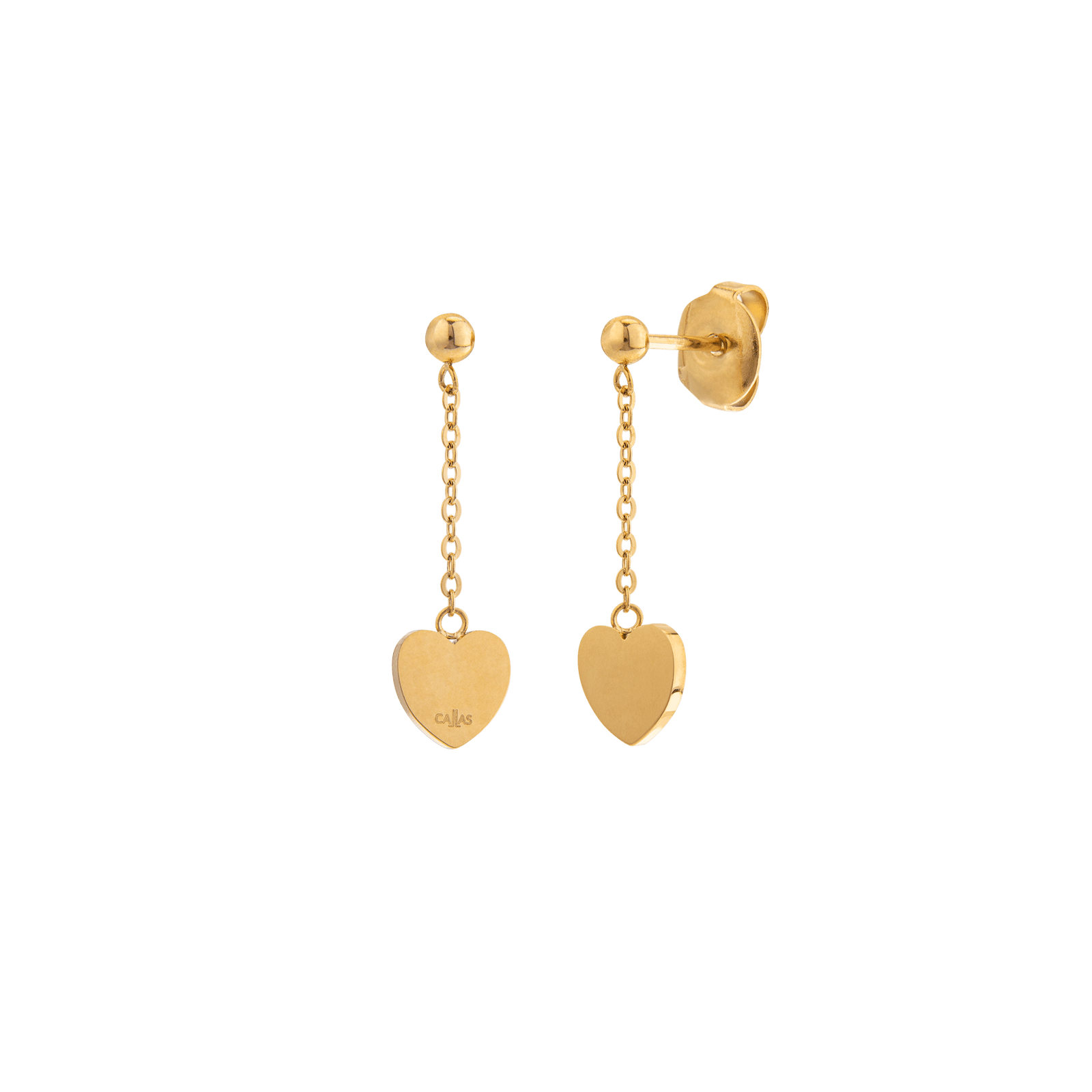 Boucles d'Oreilles Callas Acier Pendantes coeur Lisse