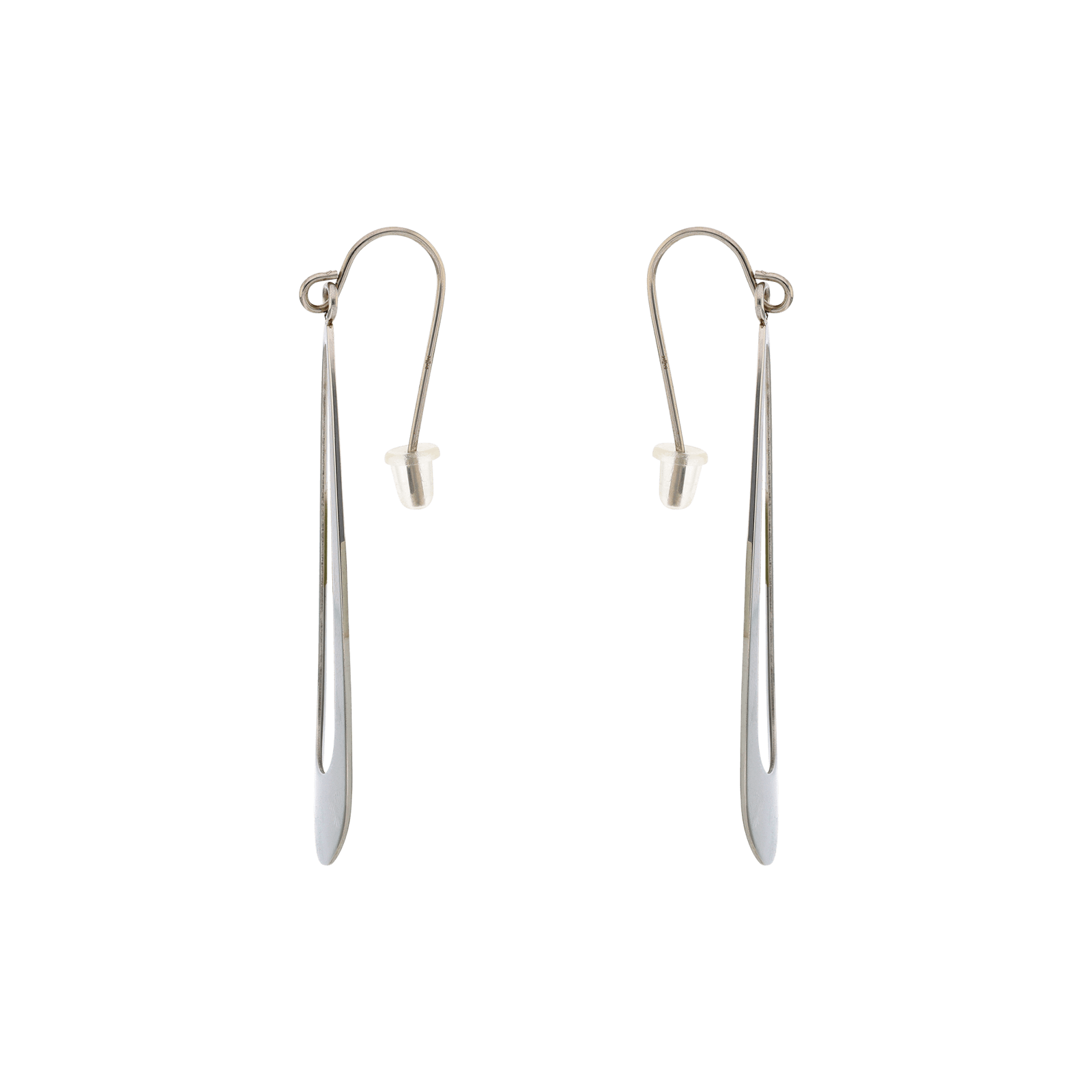 Boucles d'Oreilles Callas Acier Pendentif ovale ajourée