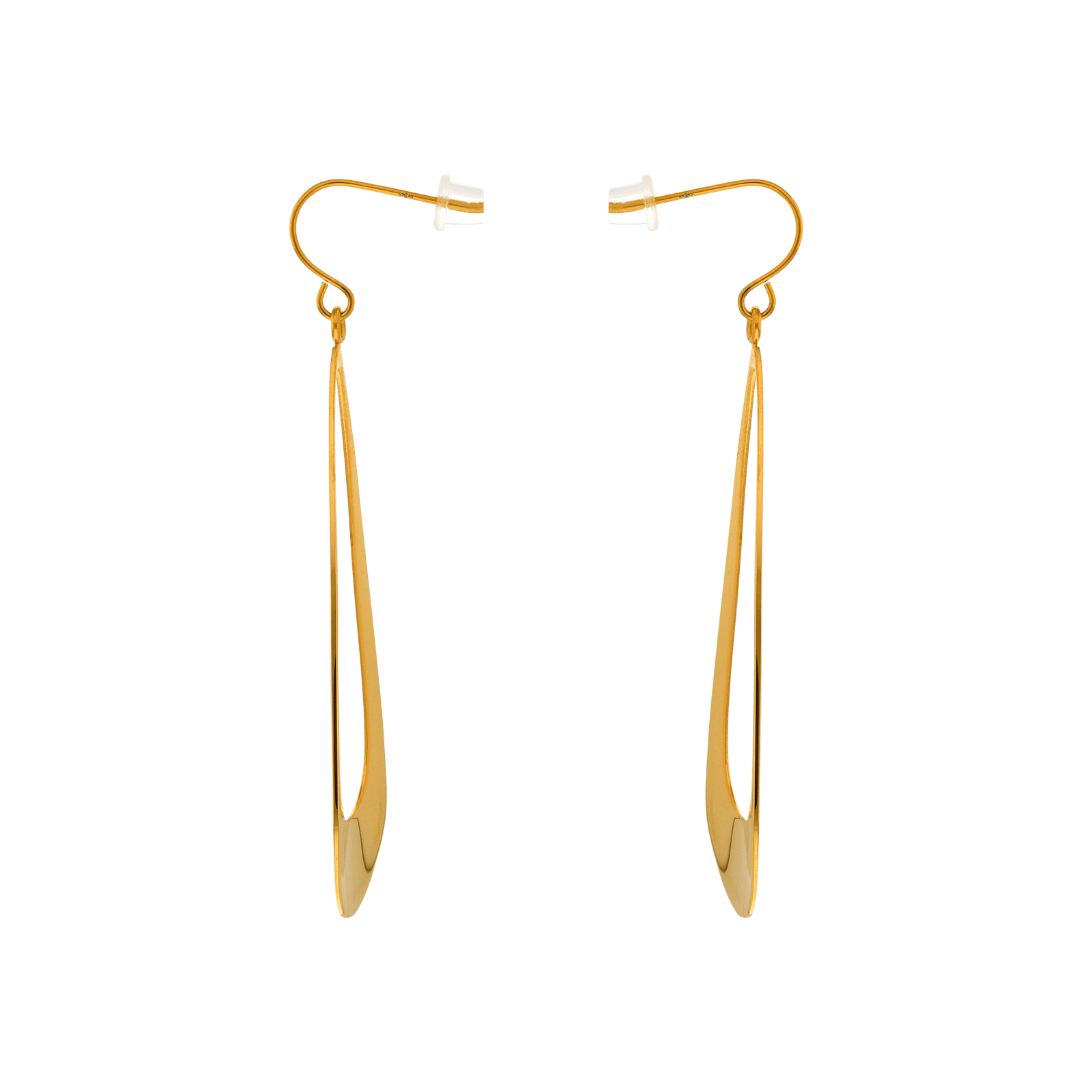 boucles d'oreilles callas acier pendentif ovale ajourée doré