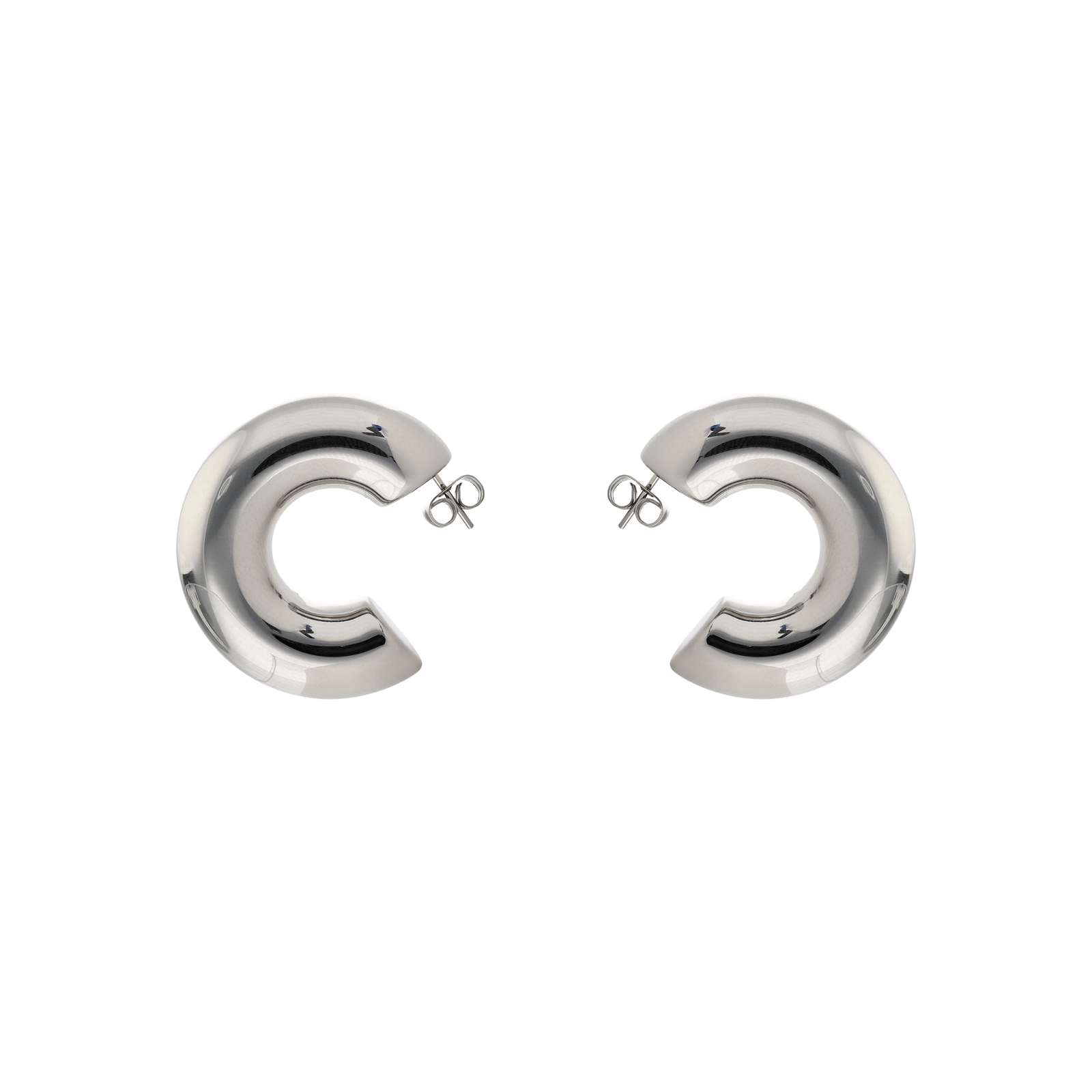 Créoles Callas Acier Tube large 30 millimètres