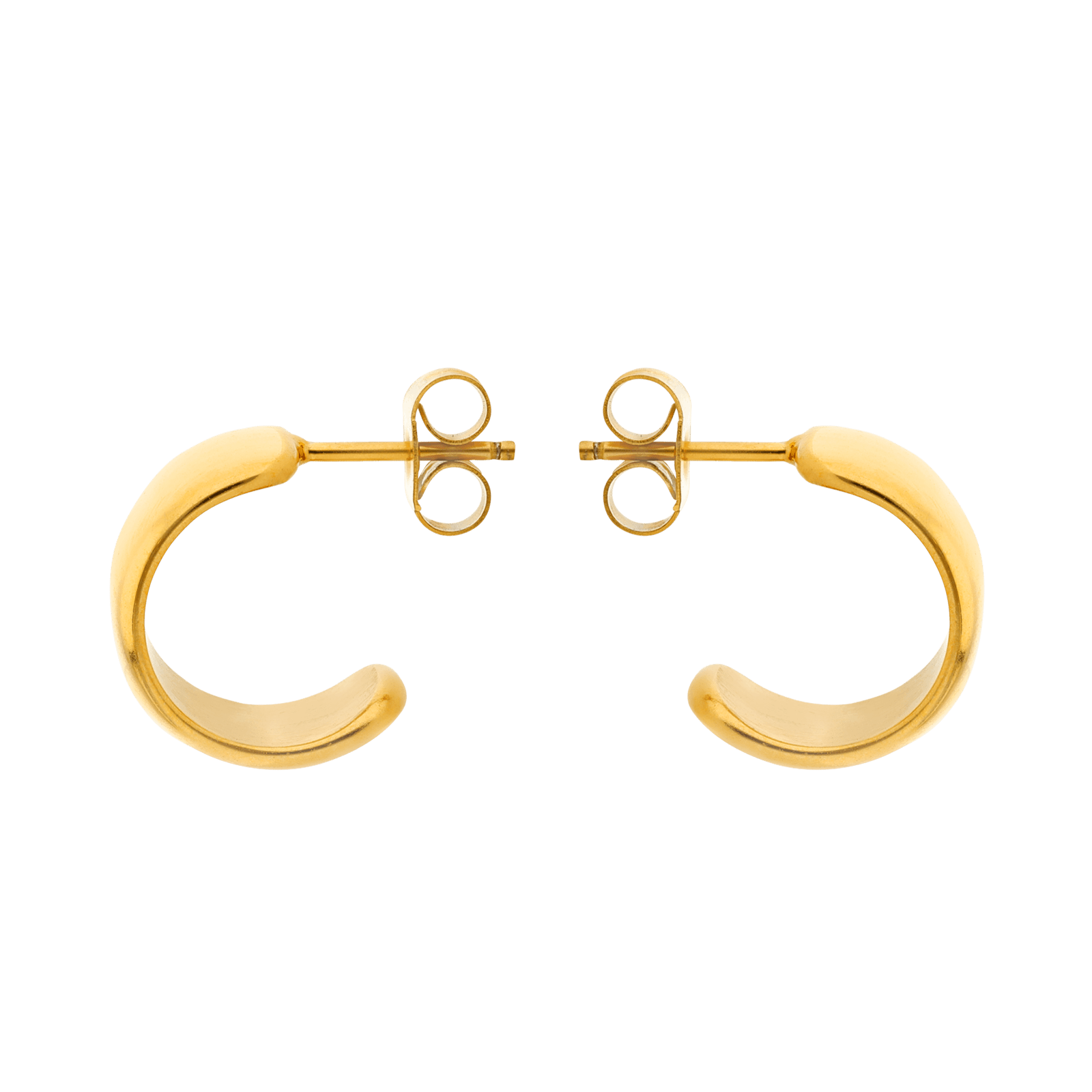 créoles maille cubaine callas acier doré 13 mm