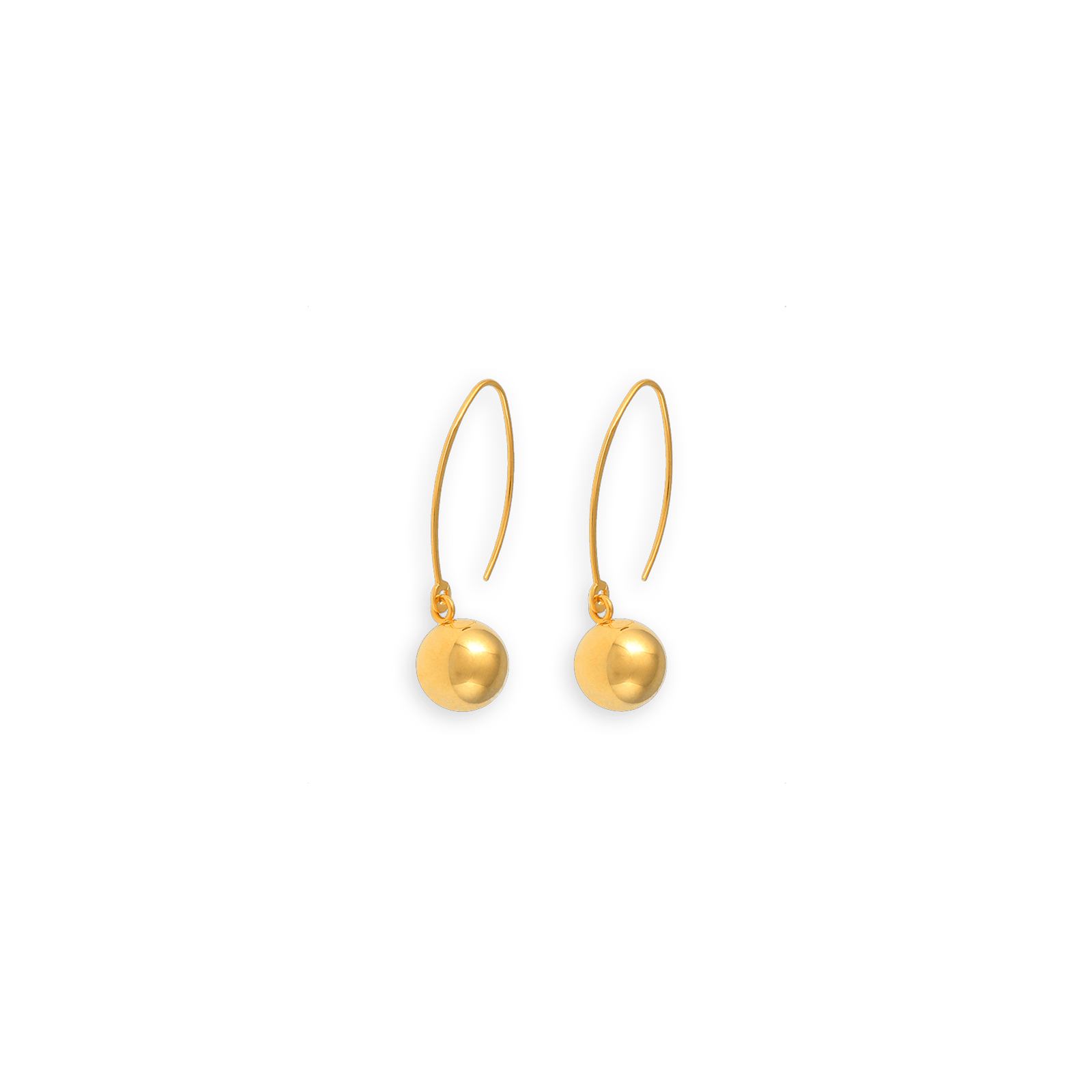 Boucles D'oreilles Acier Jaune 12*32mm Grain D'acier 9mm