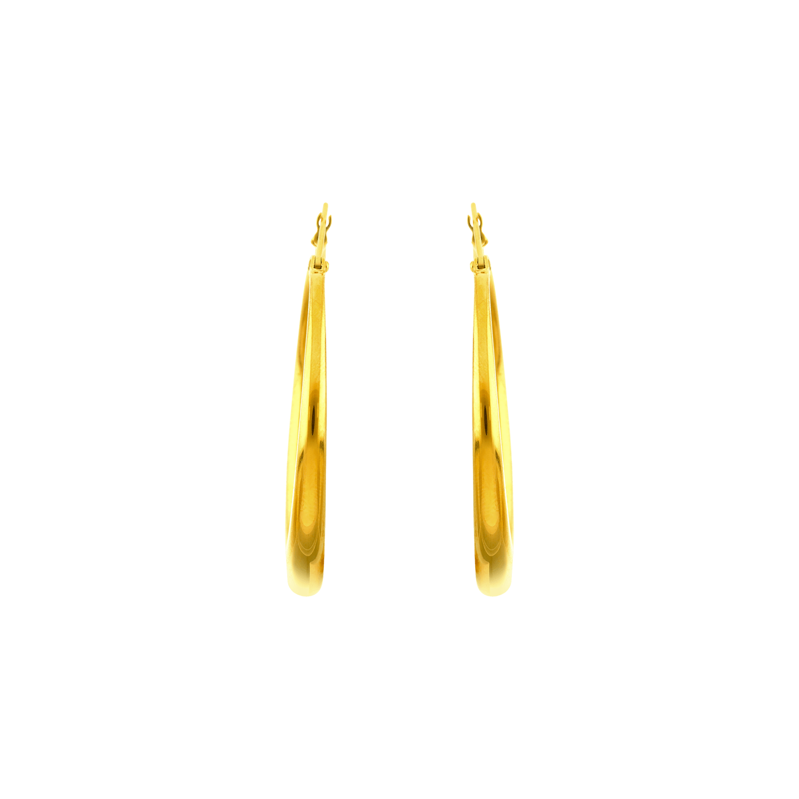 créoles callas acier chute doré 40 mm