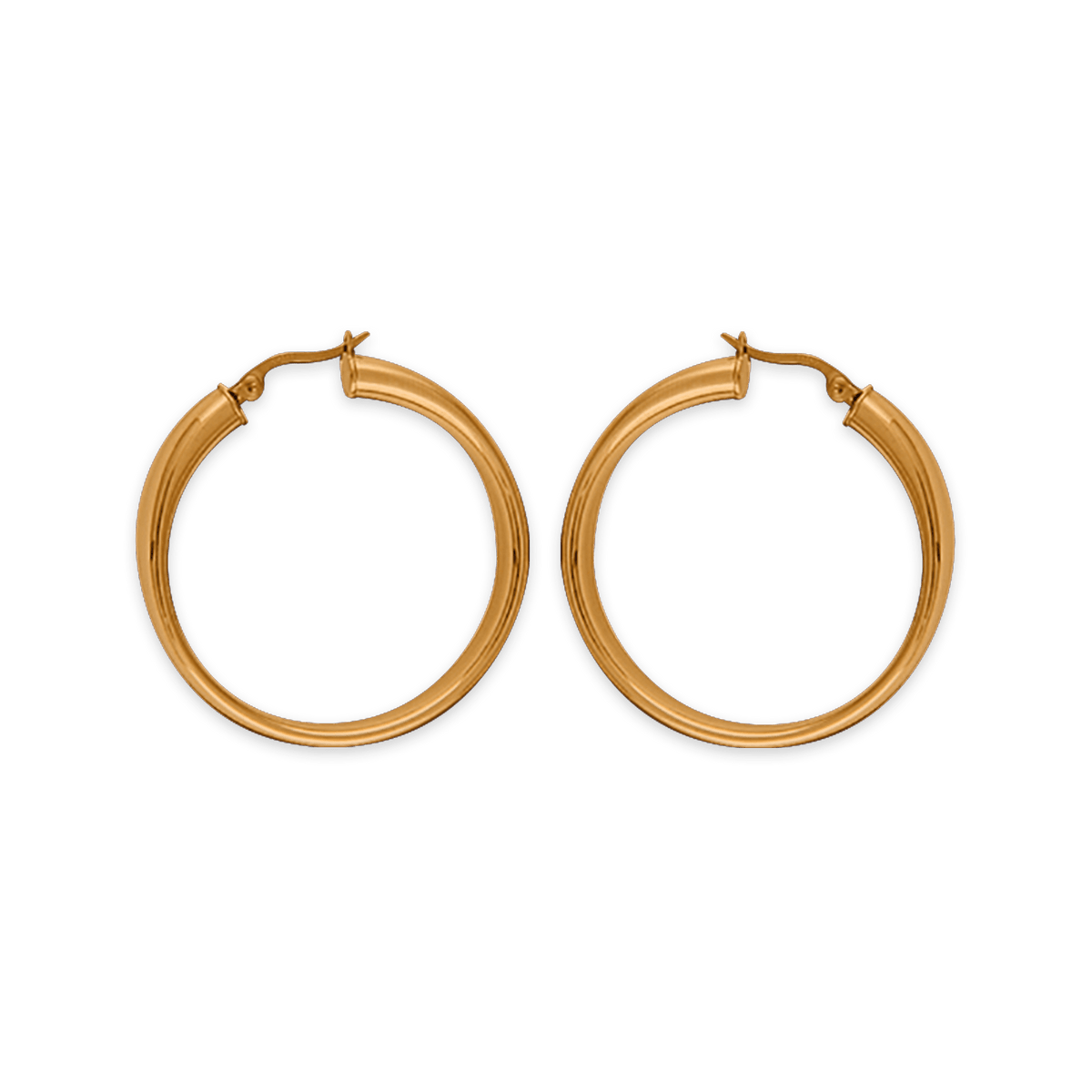 Créoles Acier Jaune 40mm Tube 7mm