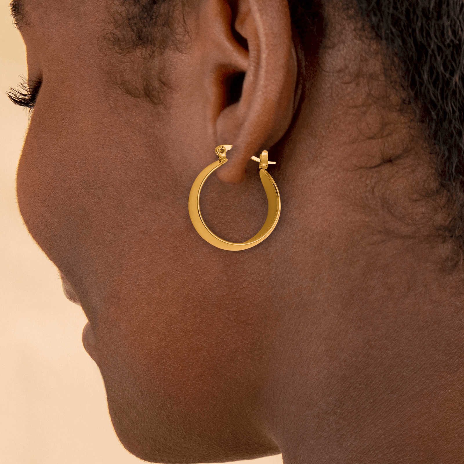 créoles cubaines acier jaune 24mm
