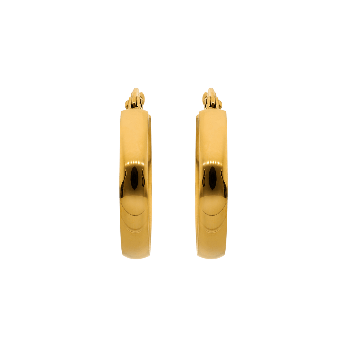 Créoles Acier Jaune 43mm Tube 4mm
