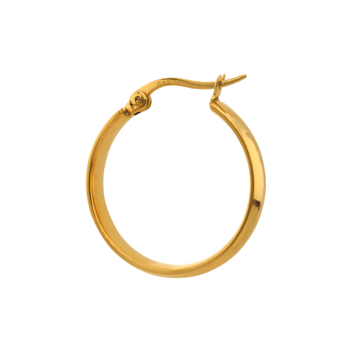 Créoles Acier Jaune 43mm Tube 4mm