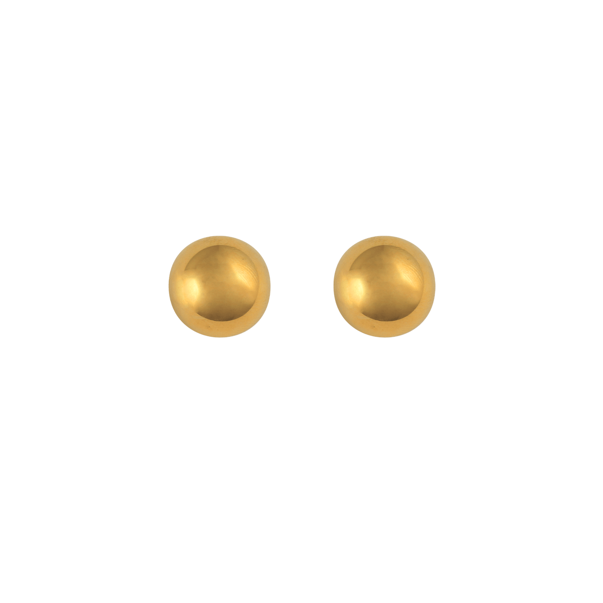 Boucles D'oreilles Acier Jaune Bouton 14mm