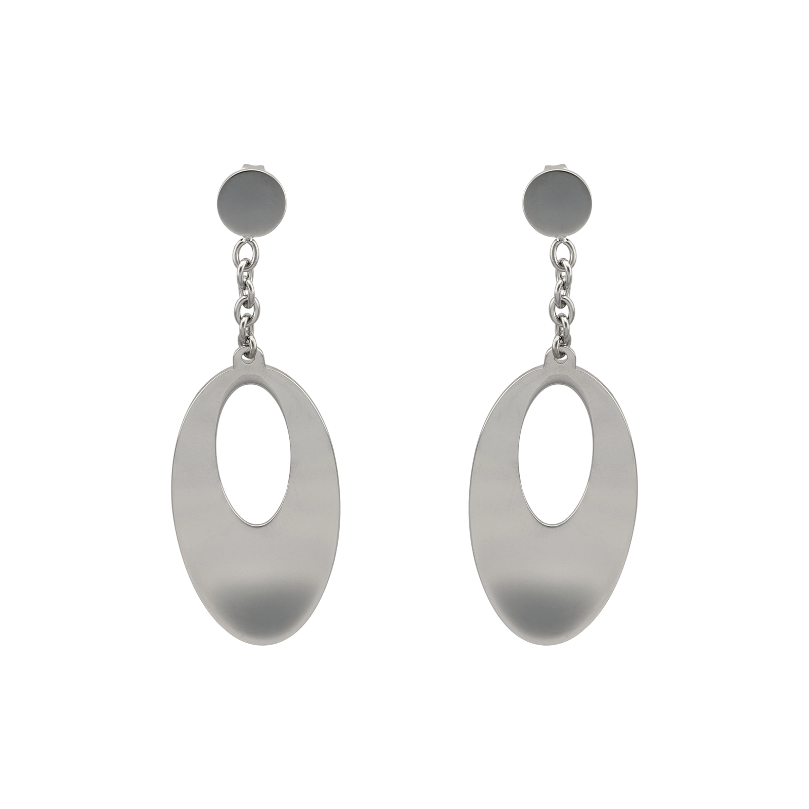 Boucles d'Oreilles Callas Pendentif ovale ajouré