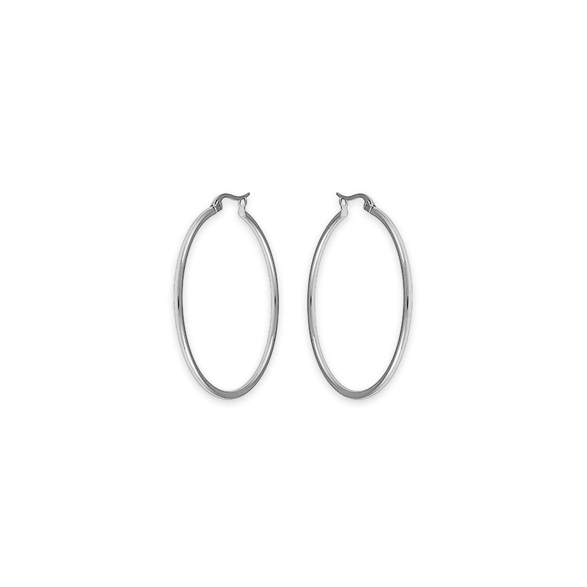 Créoles Acier 40mm Tube 2mm