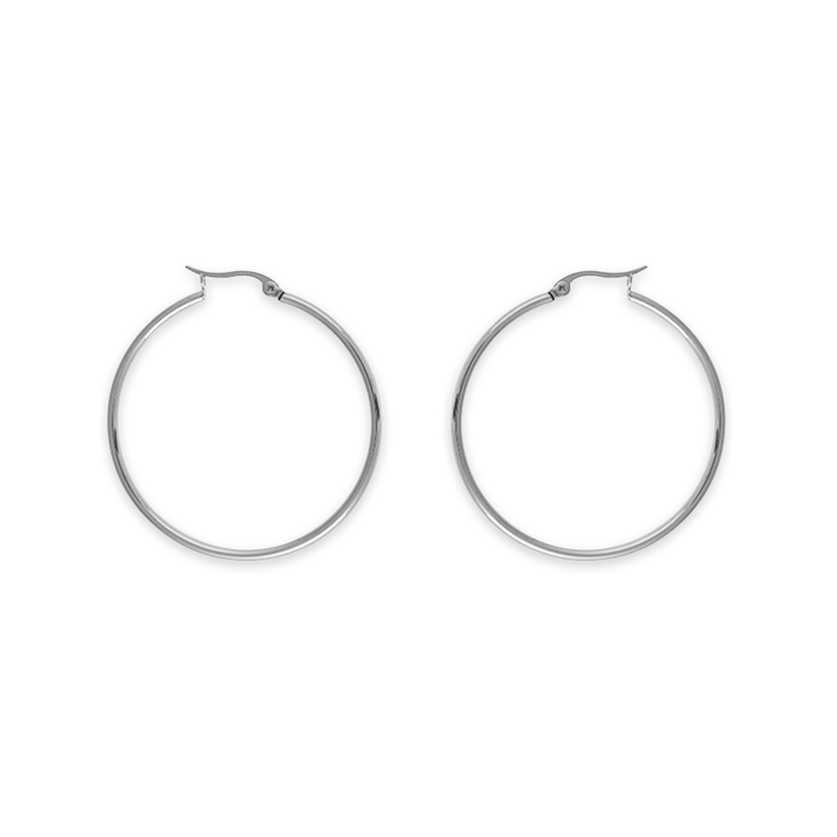 Créoles Acier 40mm Tube 2mm