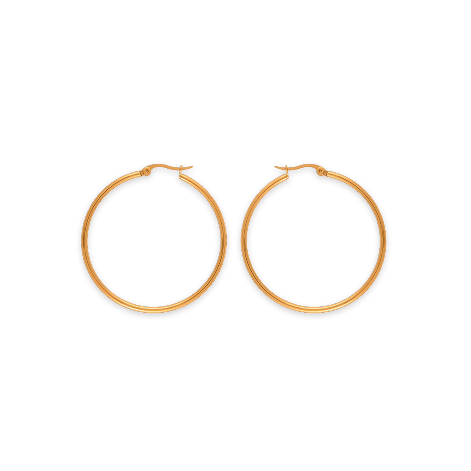 créoles acier jaune 40mm
