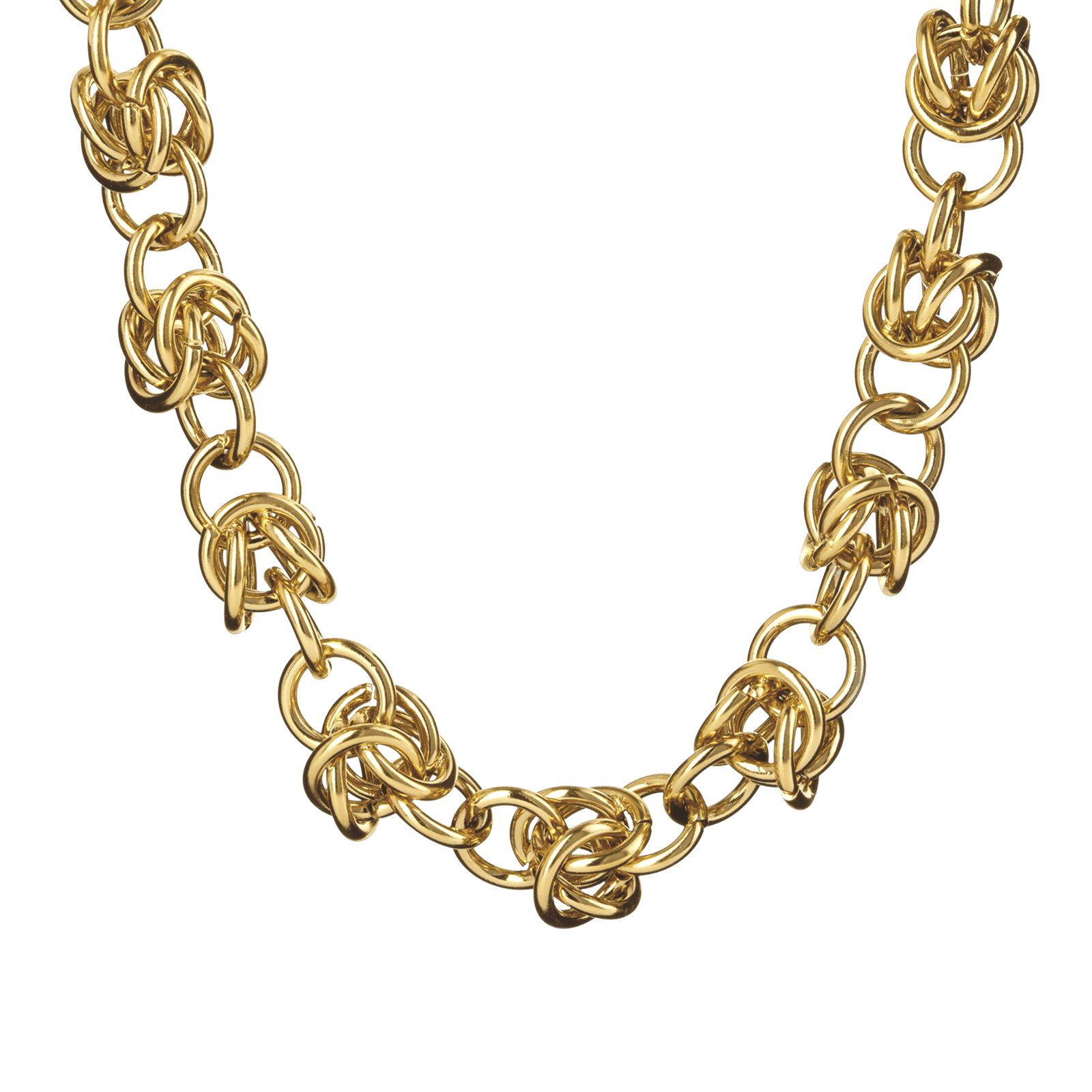 Collier Callas Acier doré maille Royal 46 plus 5 centimètres