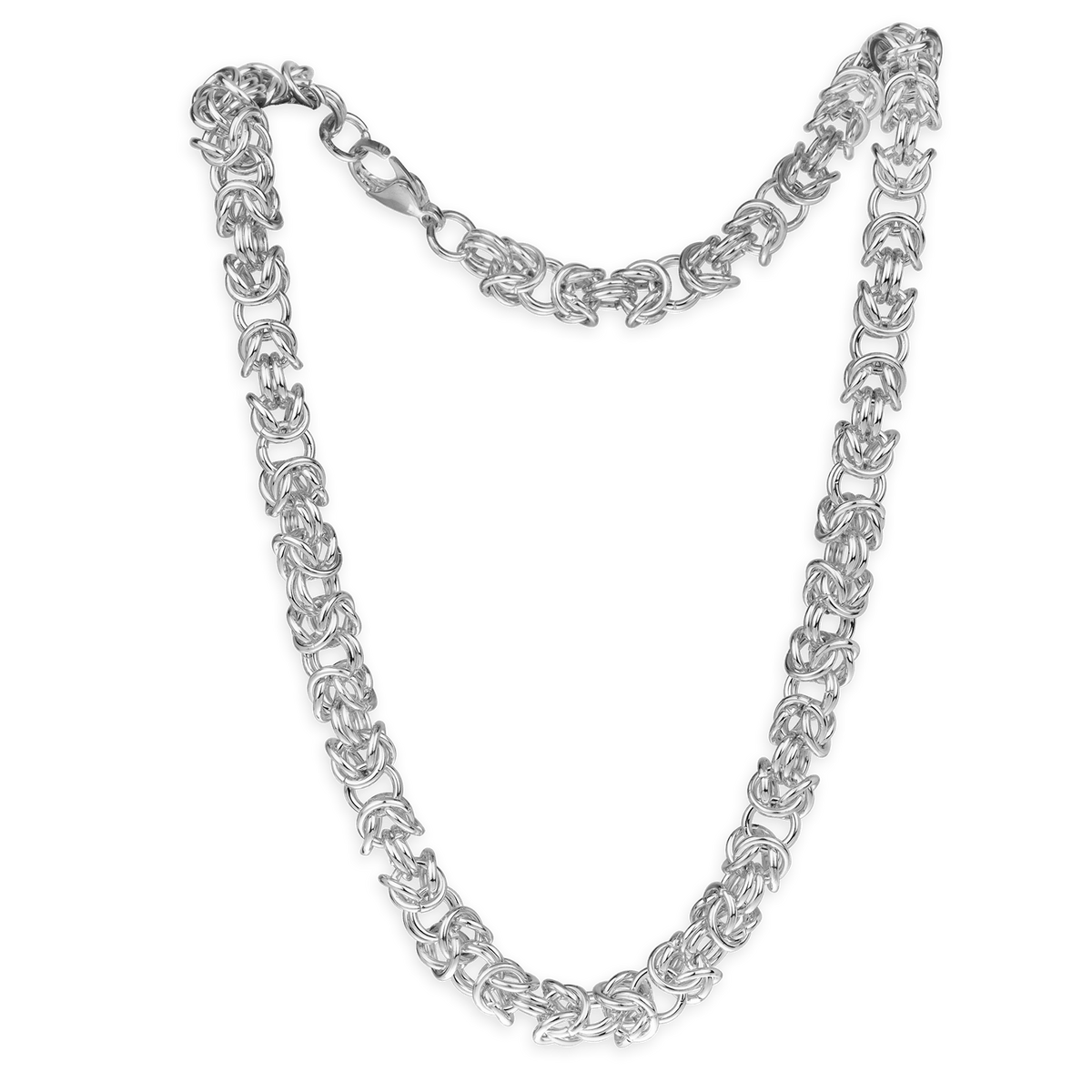 Collier Acier Maille Royale 9mm 50cm