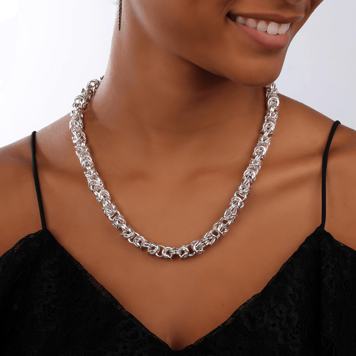 Collier Acier Maille Royale 9mm 50cm