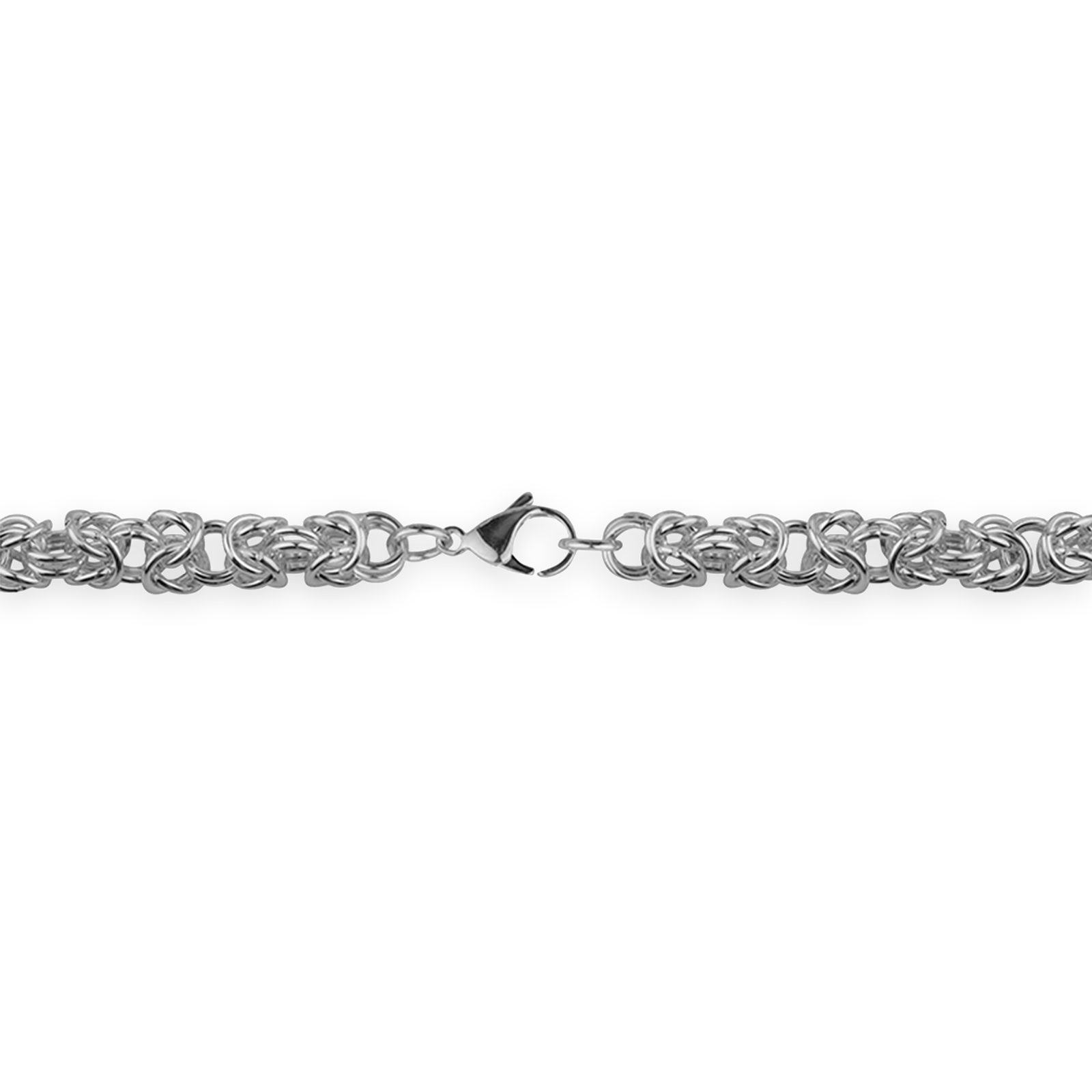 Collier acier fantaisie maille royale