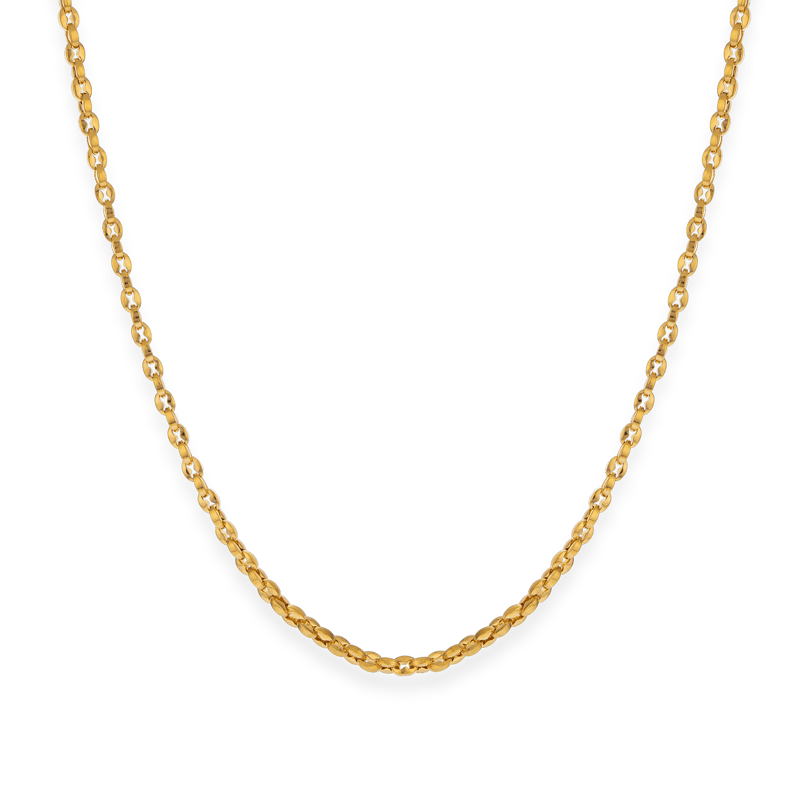 Collier acier maille grain de café