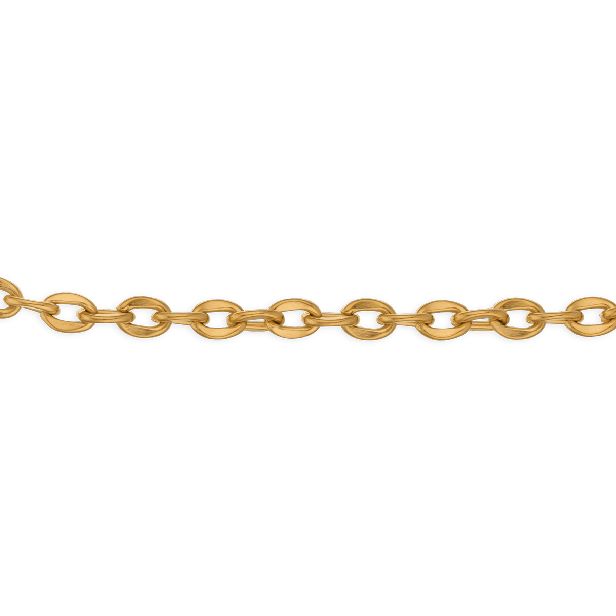 Collier Acier Jaune Maille Forçat 5mm 60cm