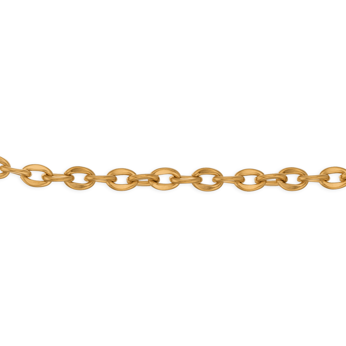 Collier Acier Jaune Maille Forçat 5mm 70cm