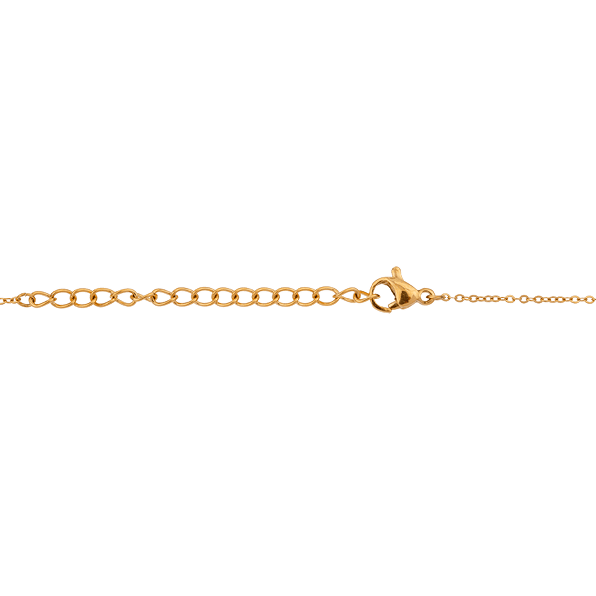 Collier Acier Jaune Soleil Zirconium 15.5*22mm 42 à 45cm