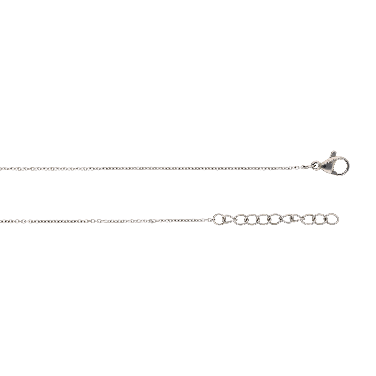 Collier Callas Acier coeur ajouré et Oxyde de Zirconium 42 plus 3 centimètres