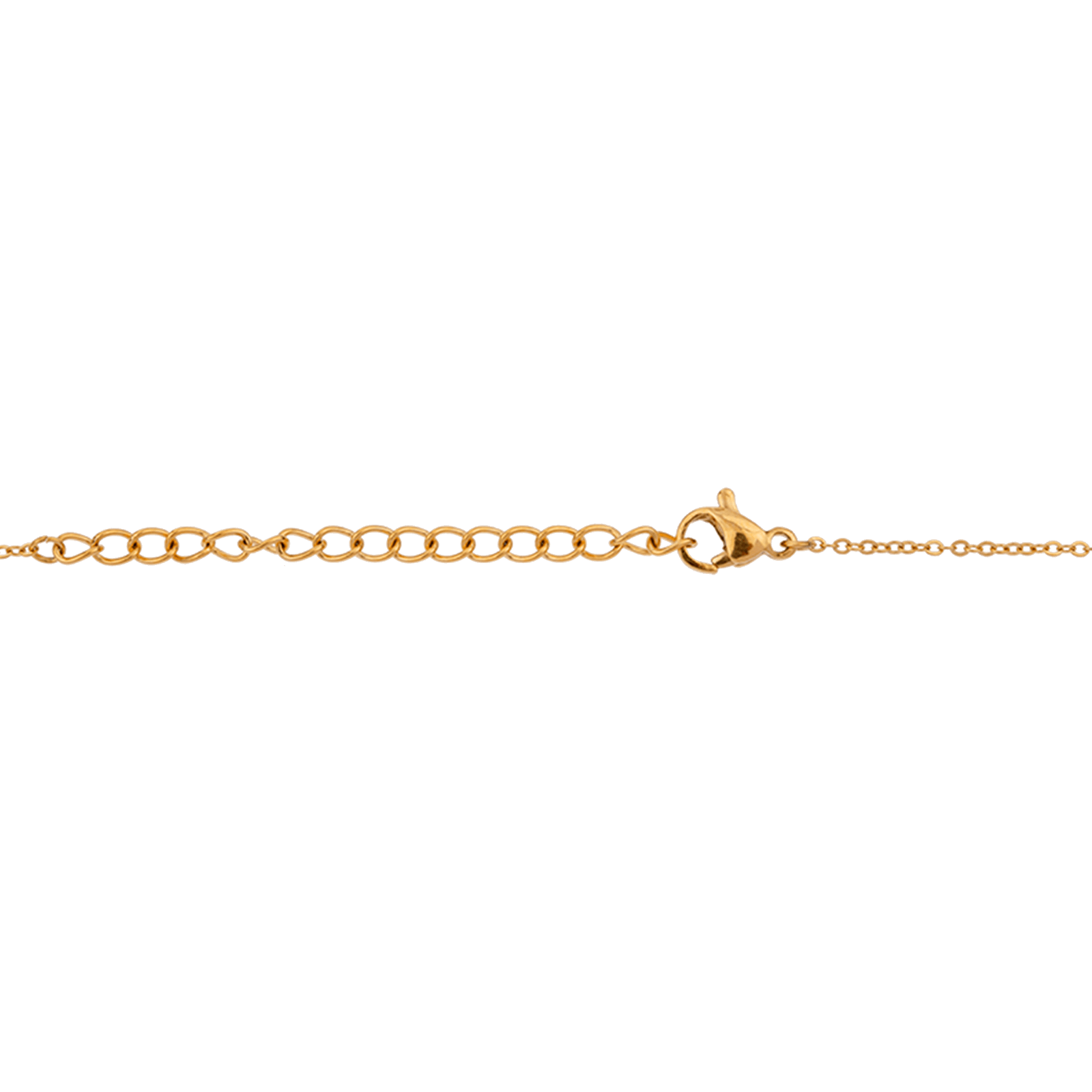 Collier Acier Jaune Etoile Zirconium
