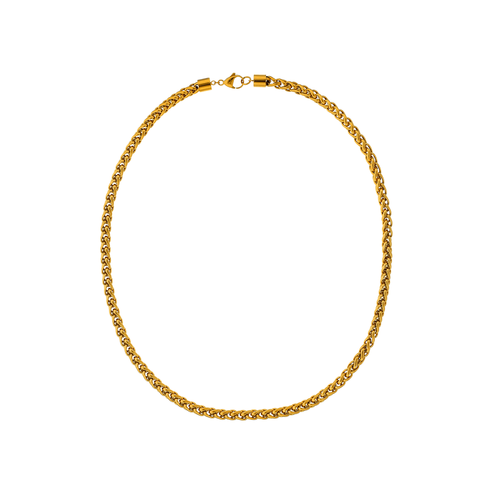 collier callas acier doré palmier 55 mm