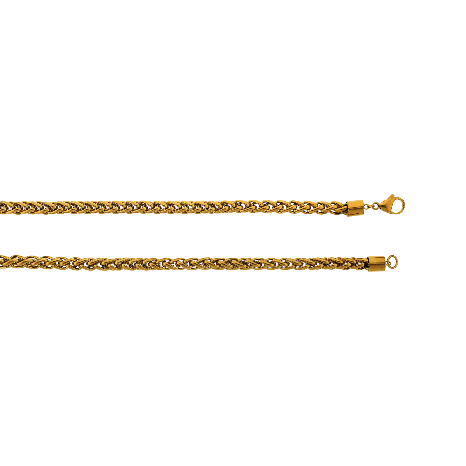 collier callas acier doré palmier 55 mm