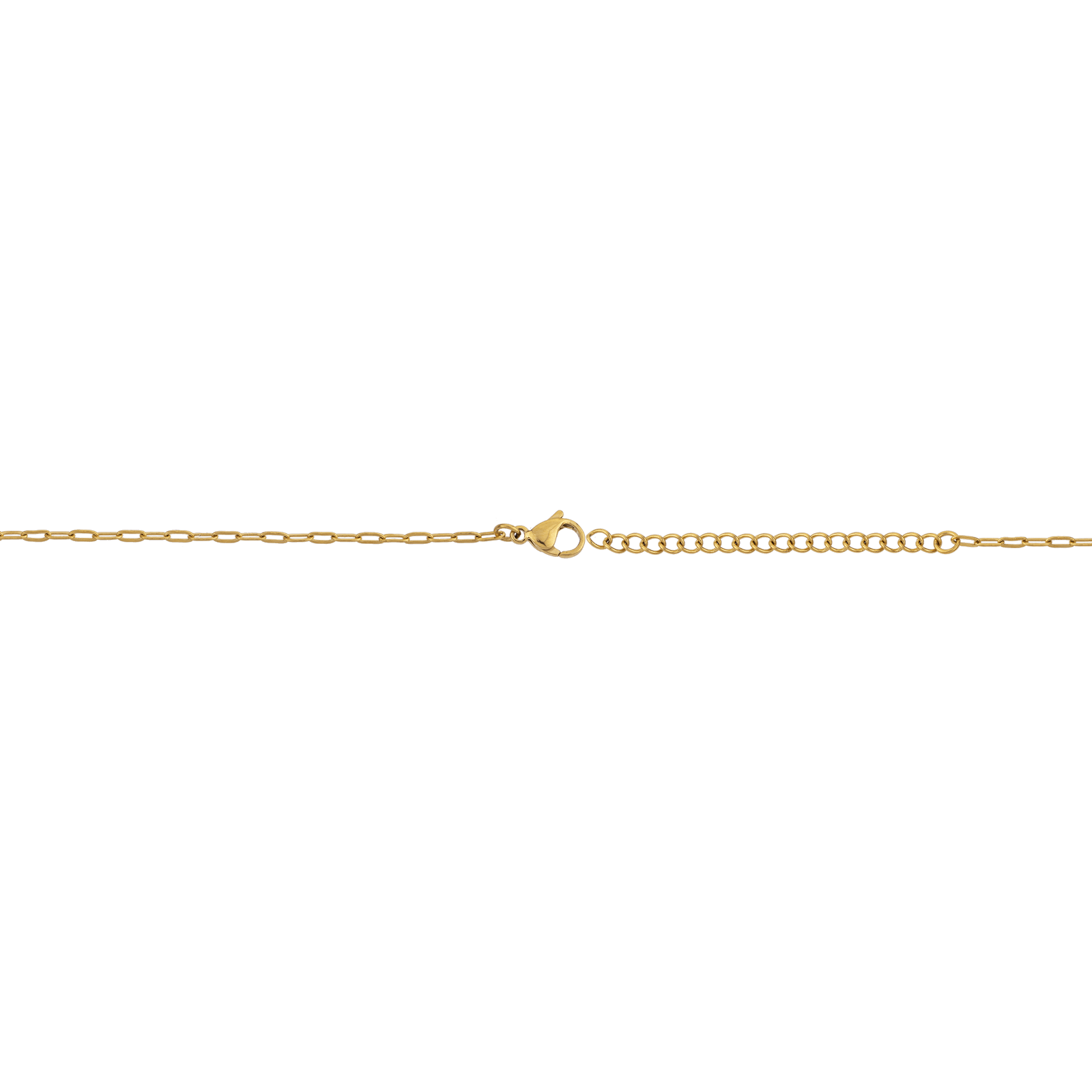Collier Acier Jaune Médaille Carte Guyane Cristal
