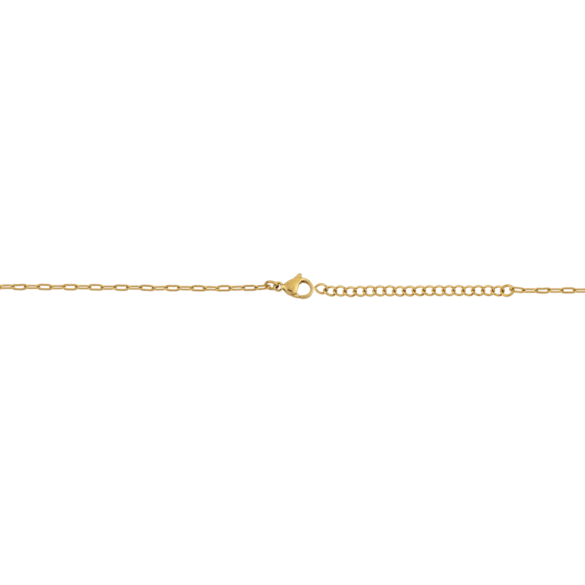 Collier Acier Jaune Médaille Carte Guyane Cristal