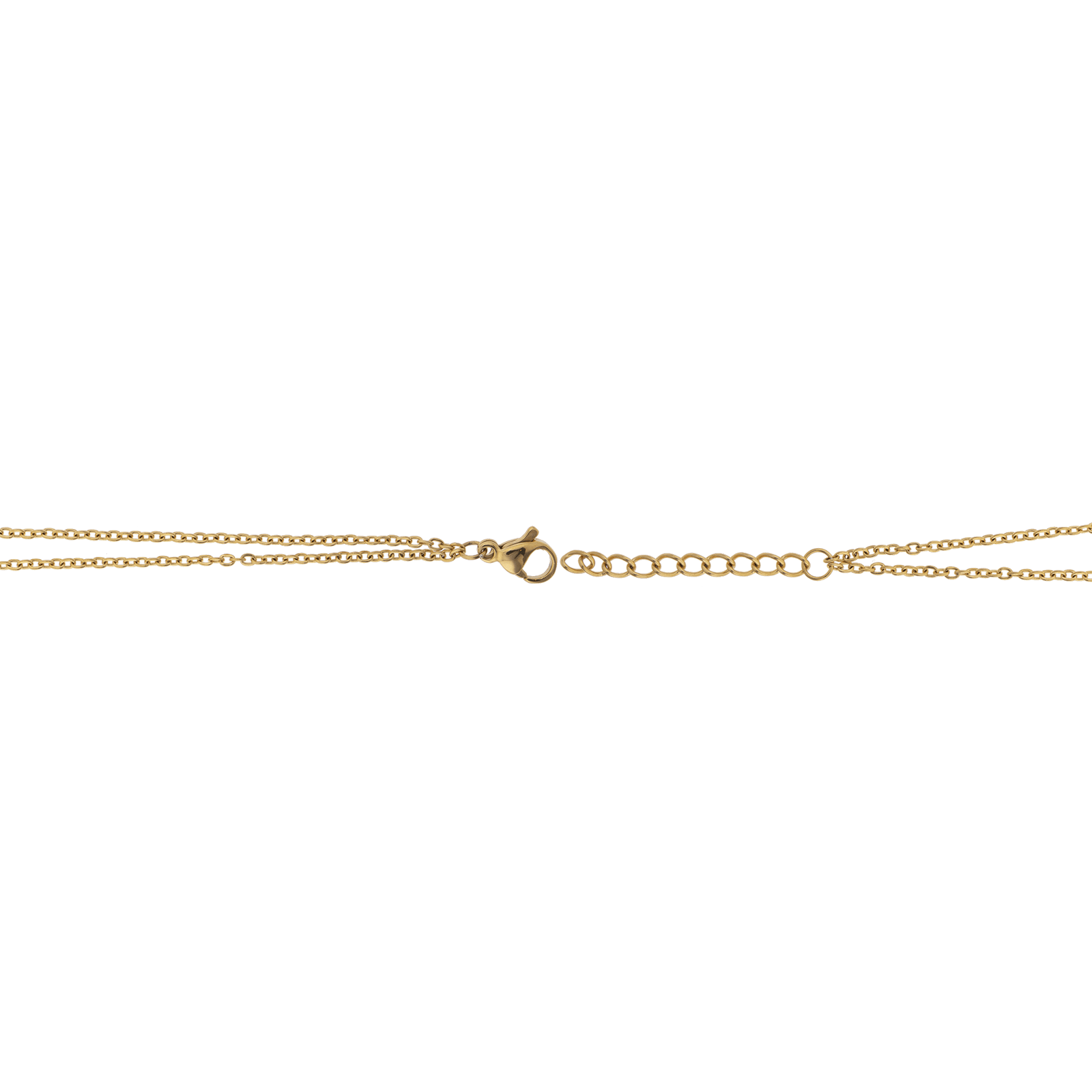 Collier Acier Jaune Double Rangs
