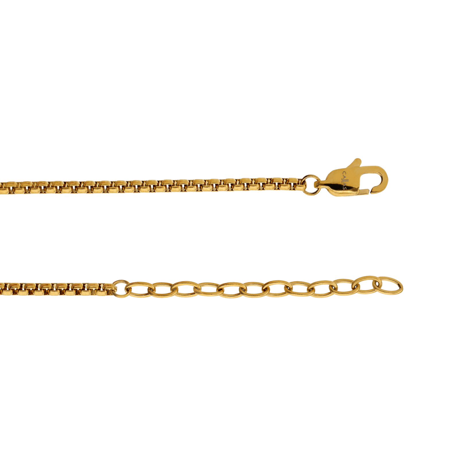 Collier Callas Acier doré Pendentif Croix Centre câble 50 plus 5 centimètres