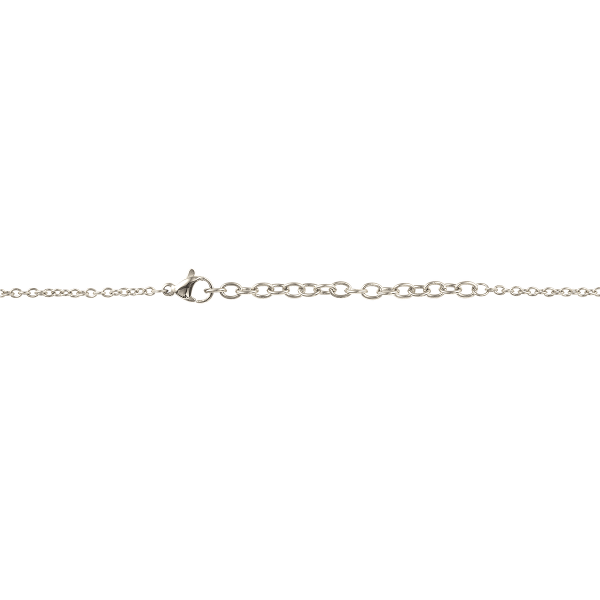 Collier Acier Carte Guyane 25*37mm Avec Bélière Email Multicolore Chaîne 2mm 50 A 55cm