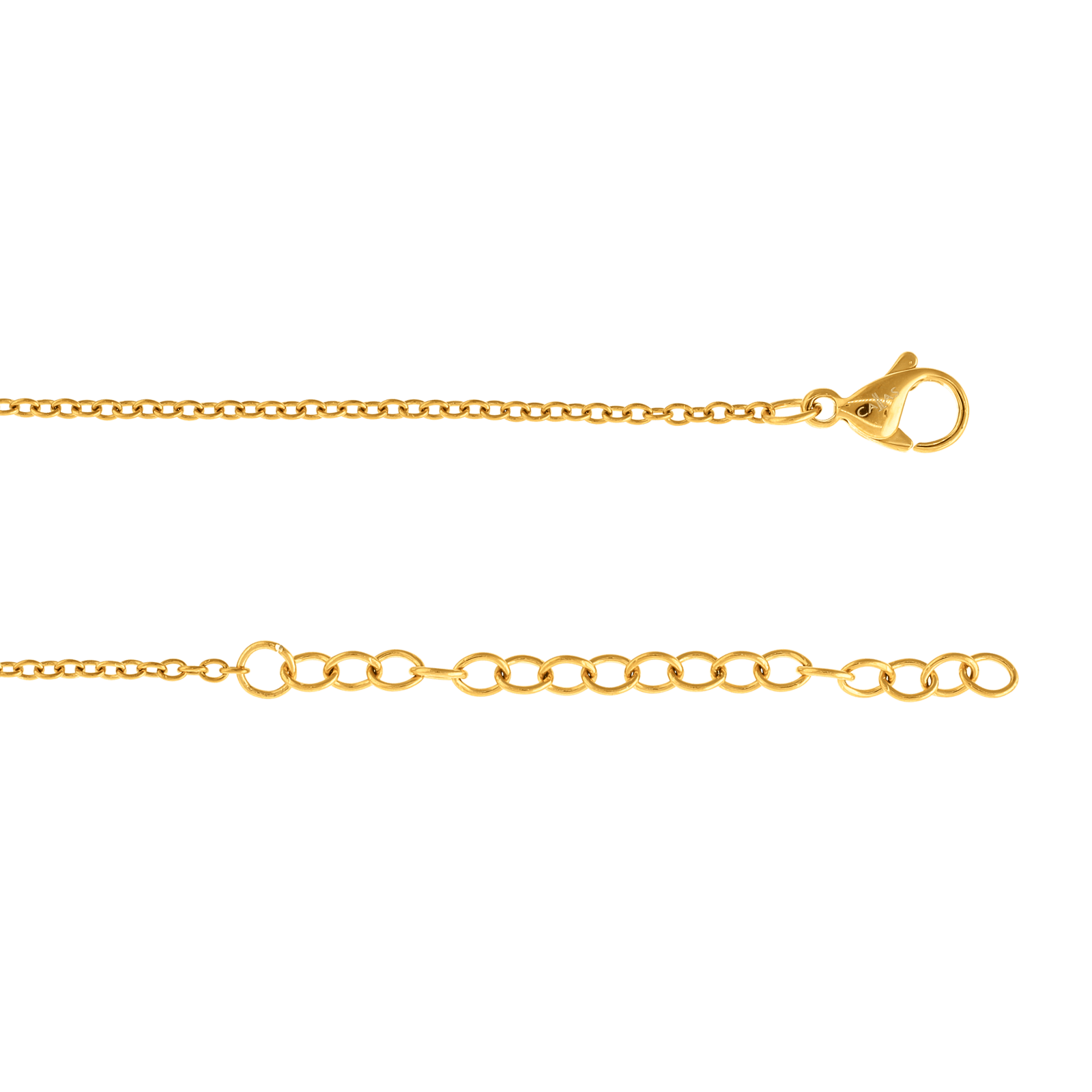 Collier Callas Acier doré Pendentif hibiscus 40 plus 5 centimètres