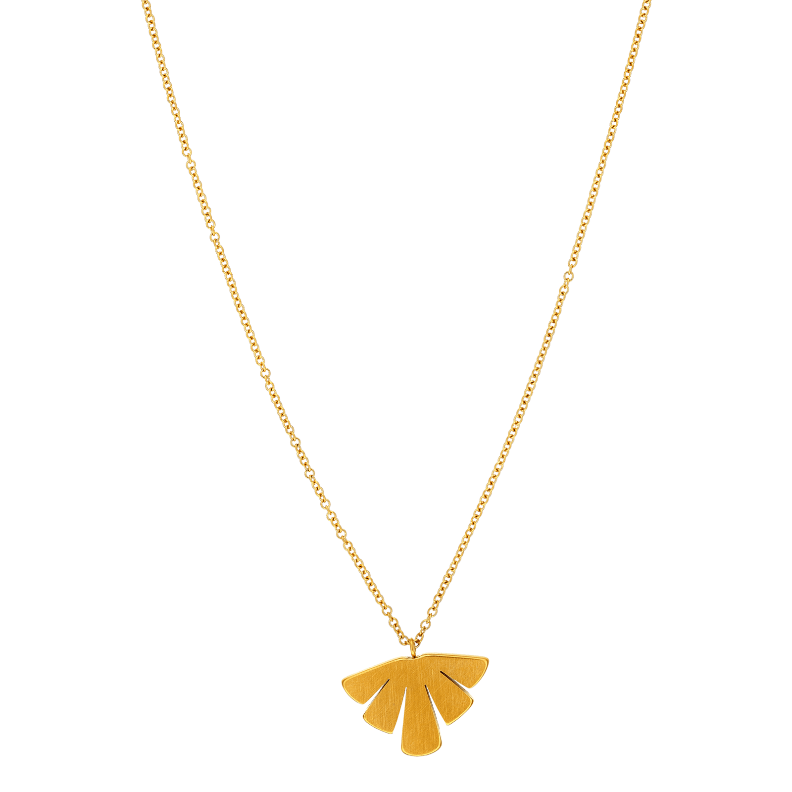 collier callas acier doré pendentif fantaisie brossé 40 plus 5 mm